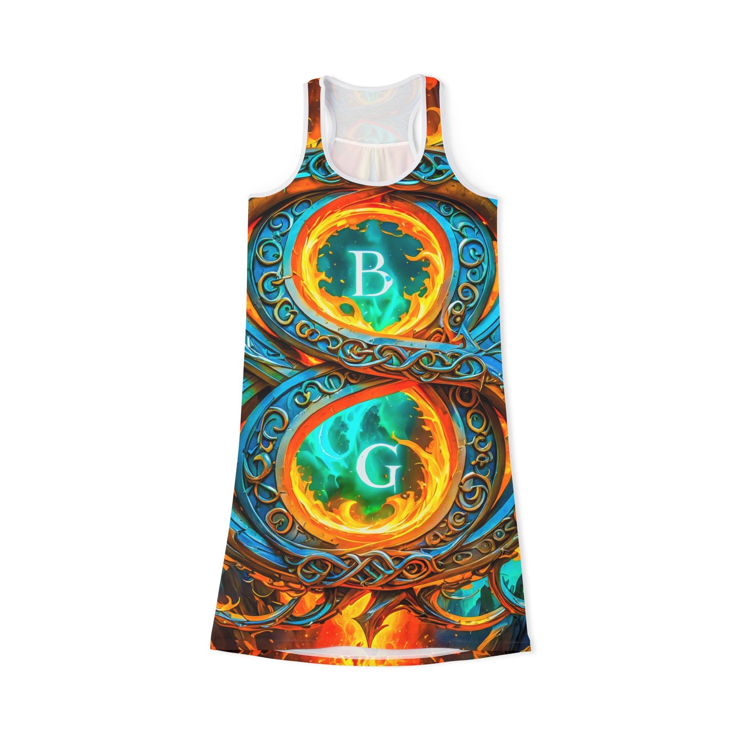 BG Women's Number 8 Racerback Dress by Burning Guitars