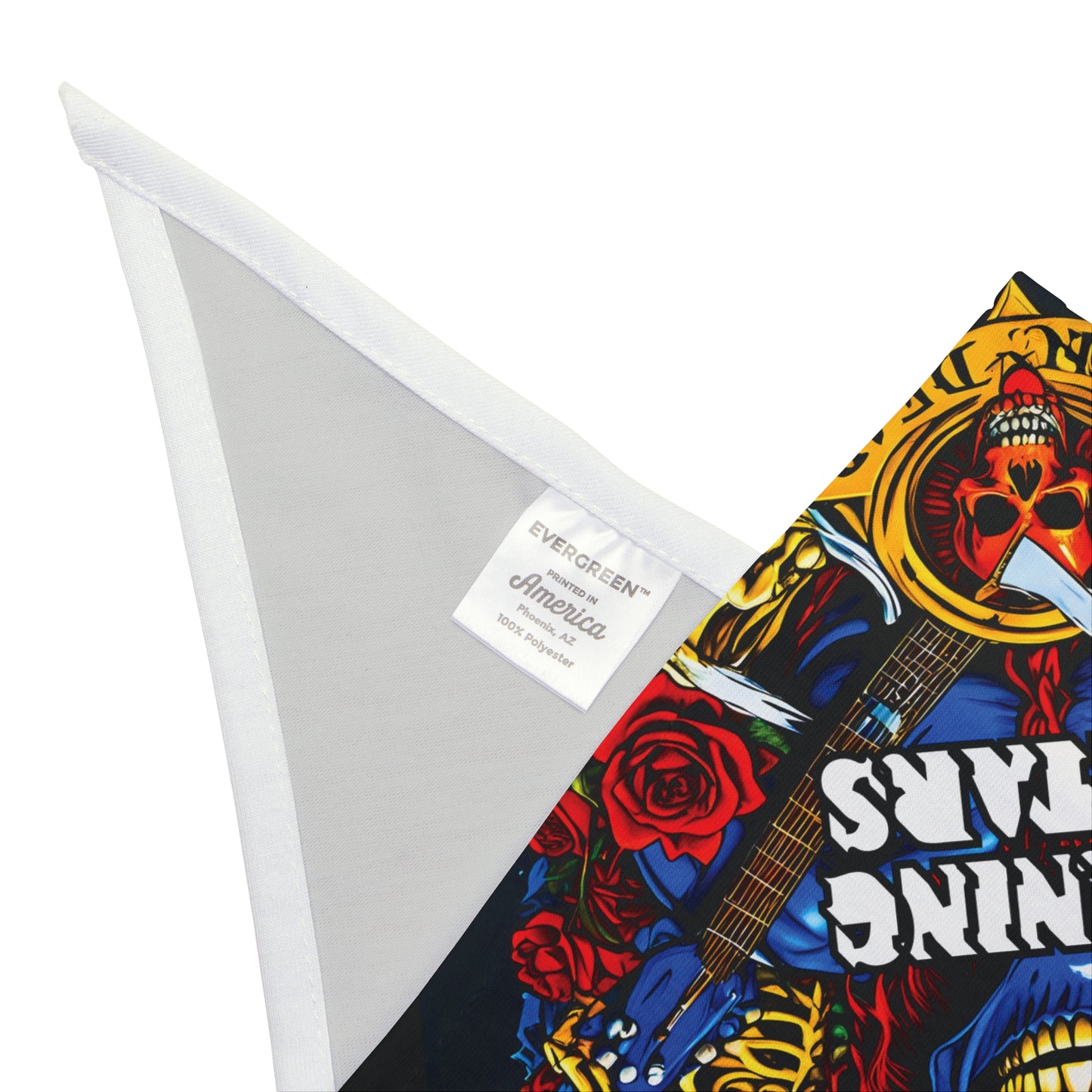 Burning Guitars Captain America Skull Rockstar Pet Bandana