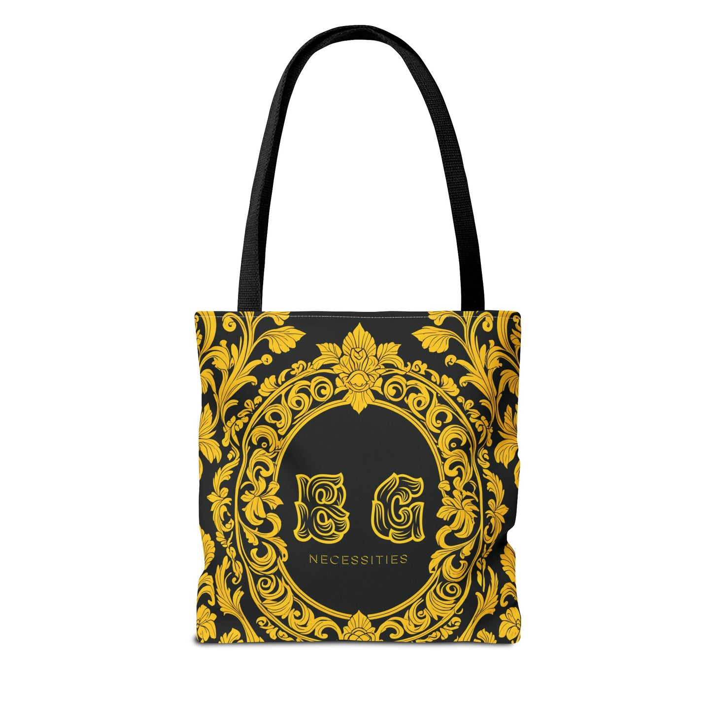 Burning Guitars Necessities Black & Yellow Vintage Tote Bag