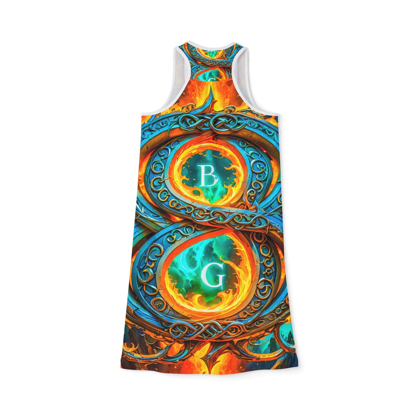 BG Women's Number 8 Racerback Dress by Burning Guitars