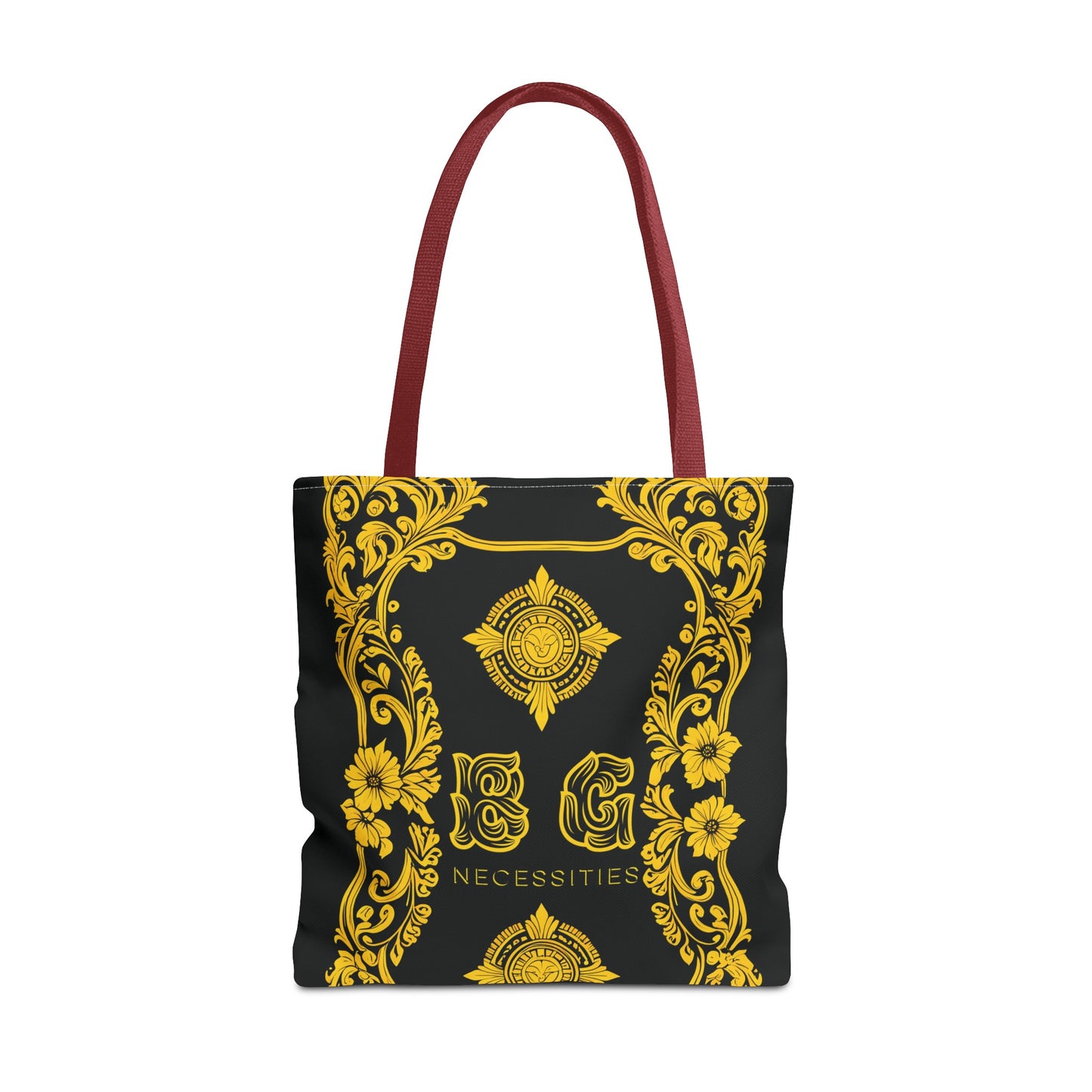 Burning Guitars Necessities Black & Yellow Vintage Tote Bag