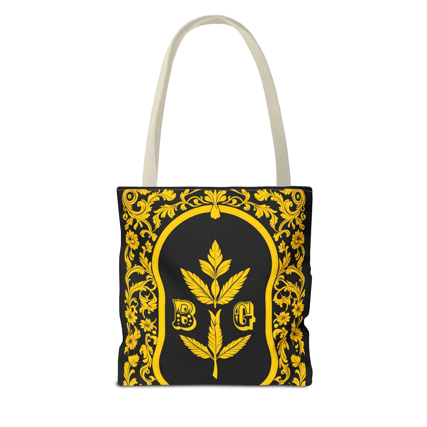 Burning Guitars Necessities Black & Yellow Vintage Tote Bag