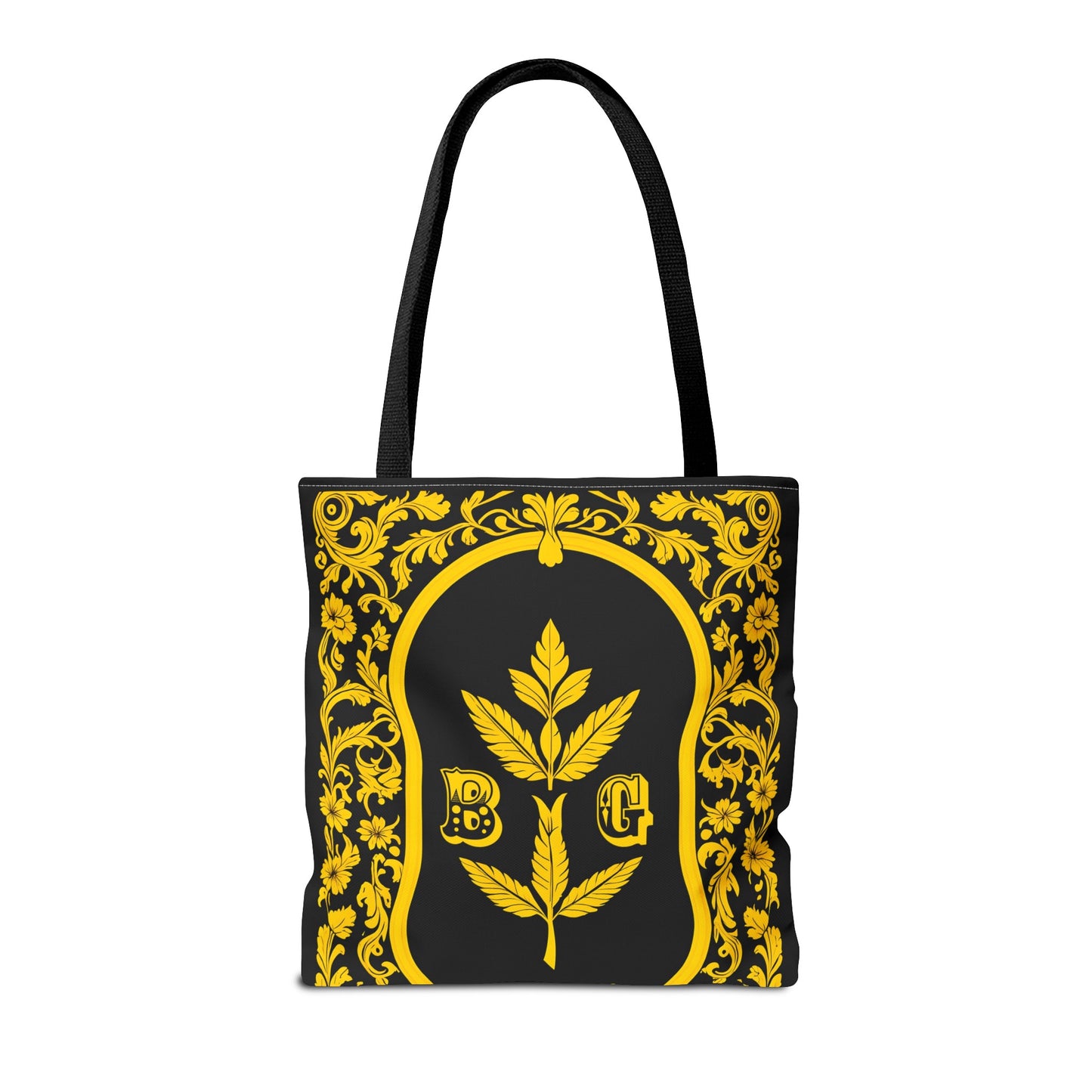 Burning Guitars Necessities Black & Yellow Vintage Tote Bag