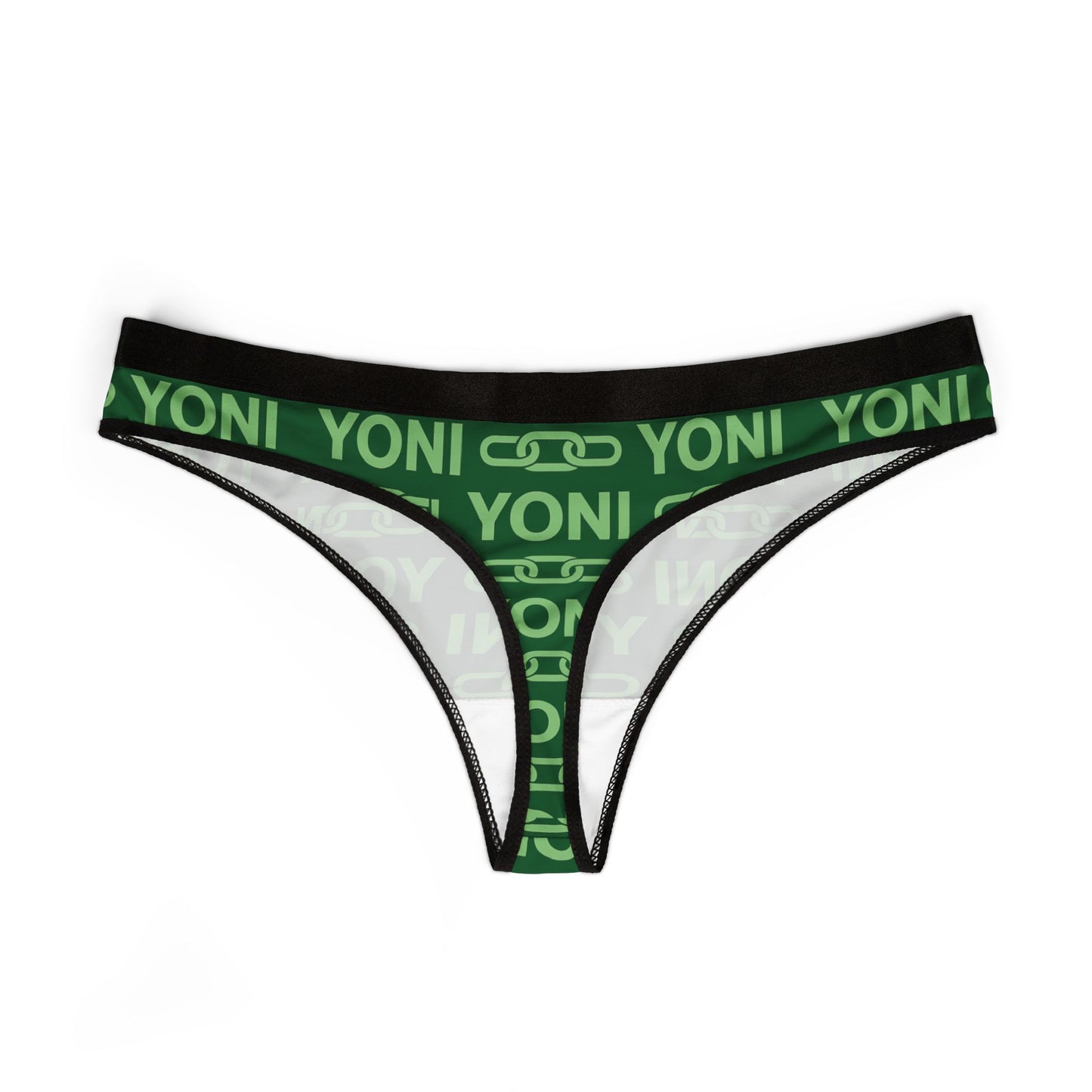 YONI Light Green Women's Thongs (AOP)