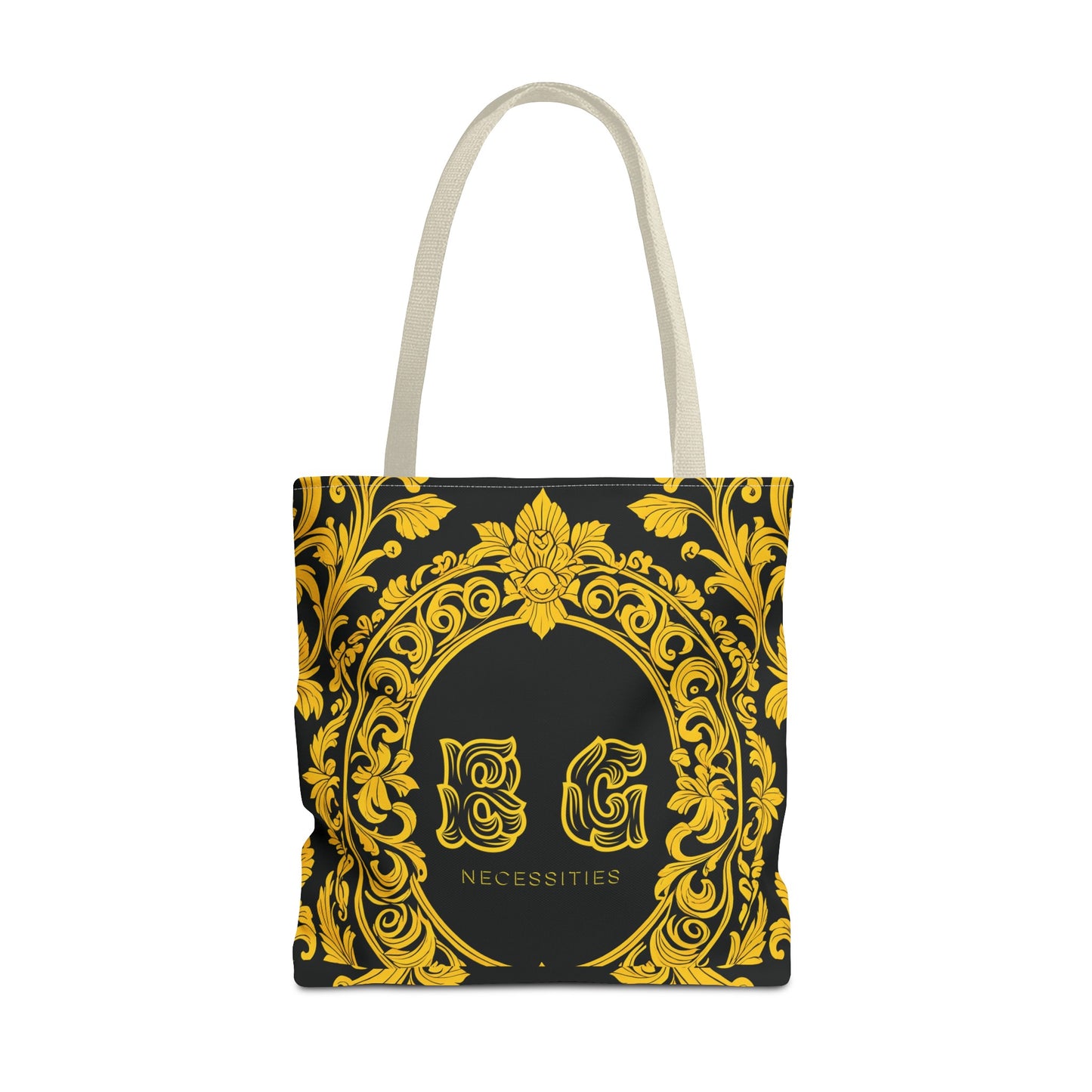 Burning Guitars Necessities Black & Yellow Vintage Tote Bag
