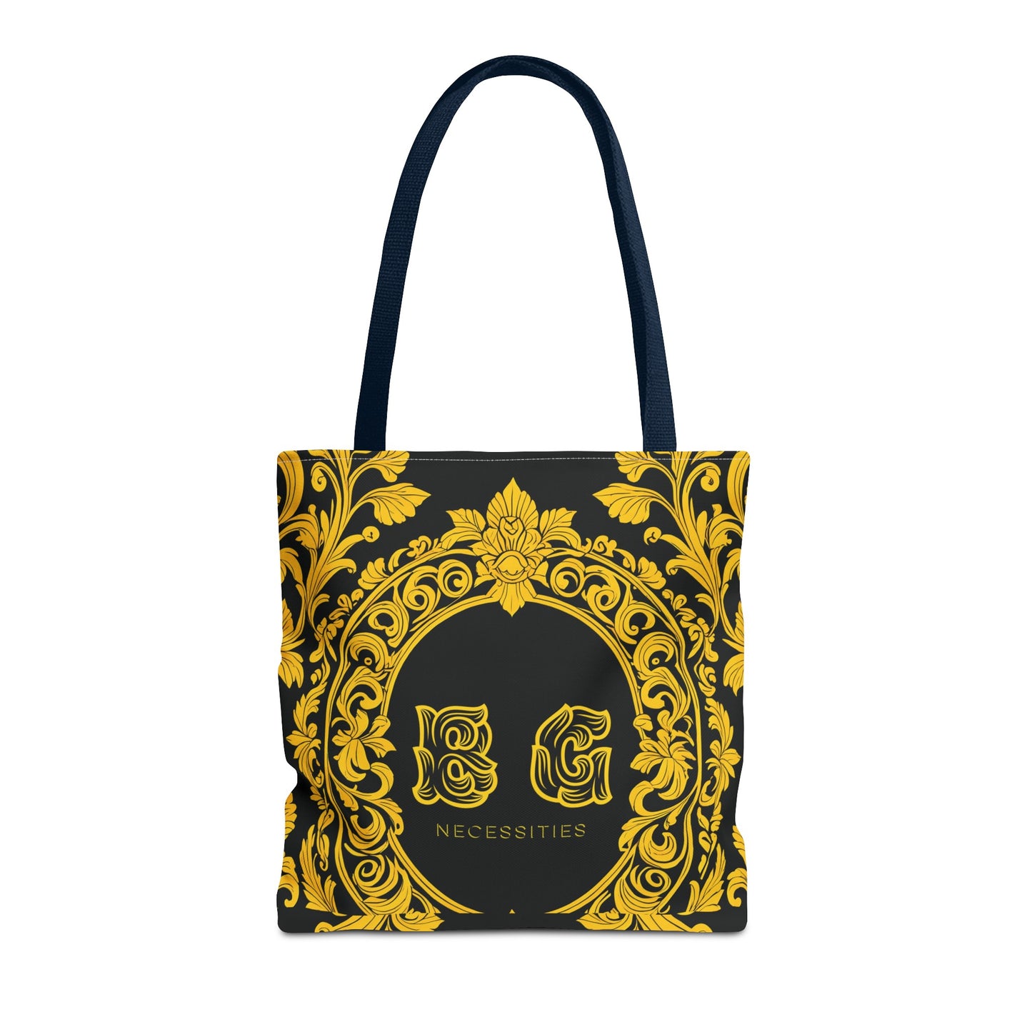 Burning Guitars Necessities Black & Yellow Vintage Tote Bag
