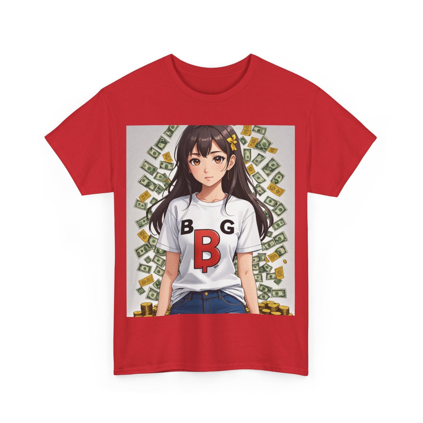 BG Bitcoin Anime' Girl/Unisex Heavy Cotton Tee by Burning Guitars