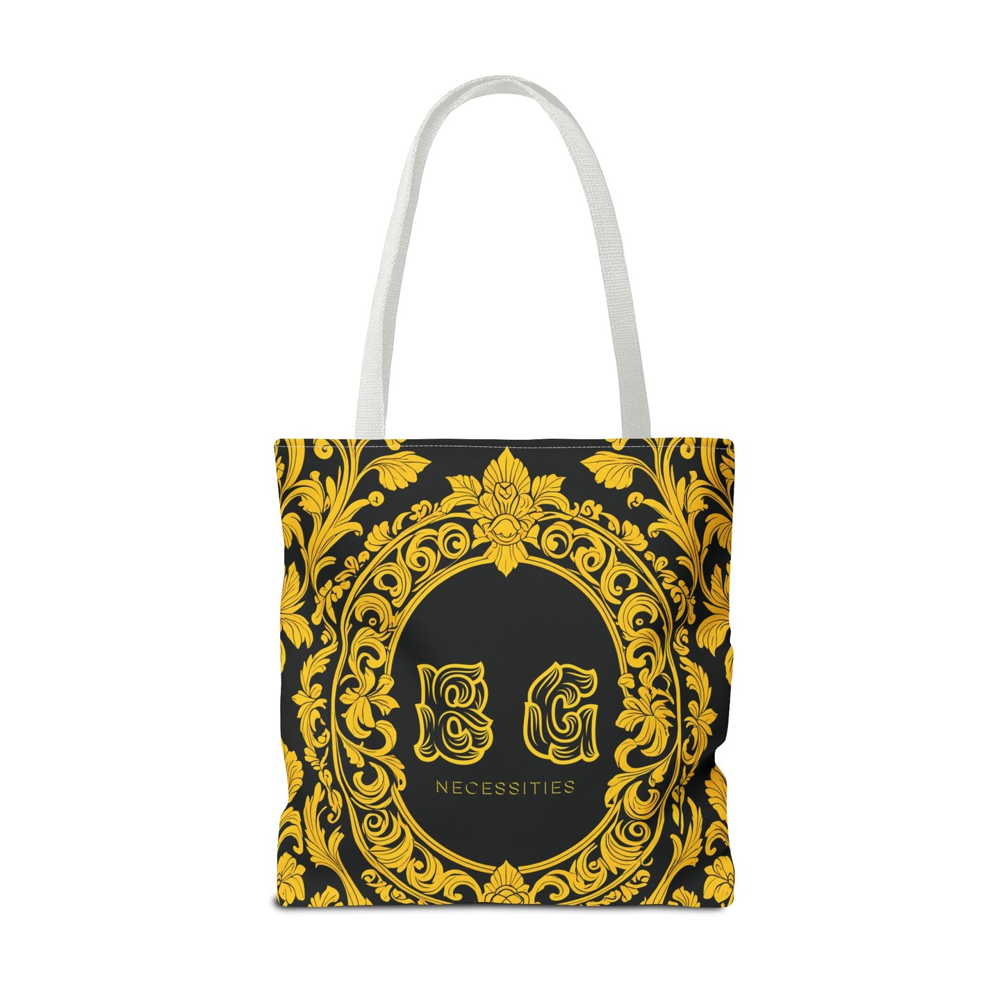 Burning Guitars Necessities Black & Yellow Vintage Tote Bag