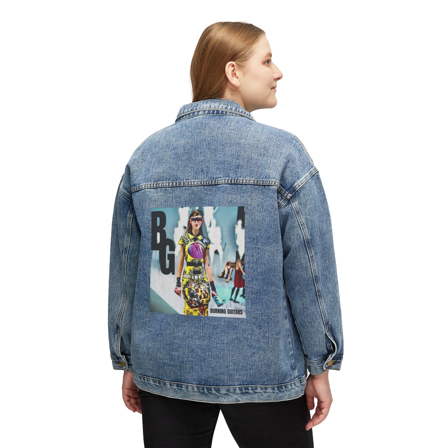 BG Fashion Week Runway Women's Denim Jacket by Burning Guitars