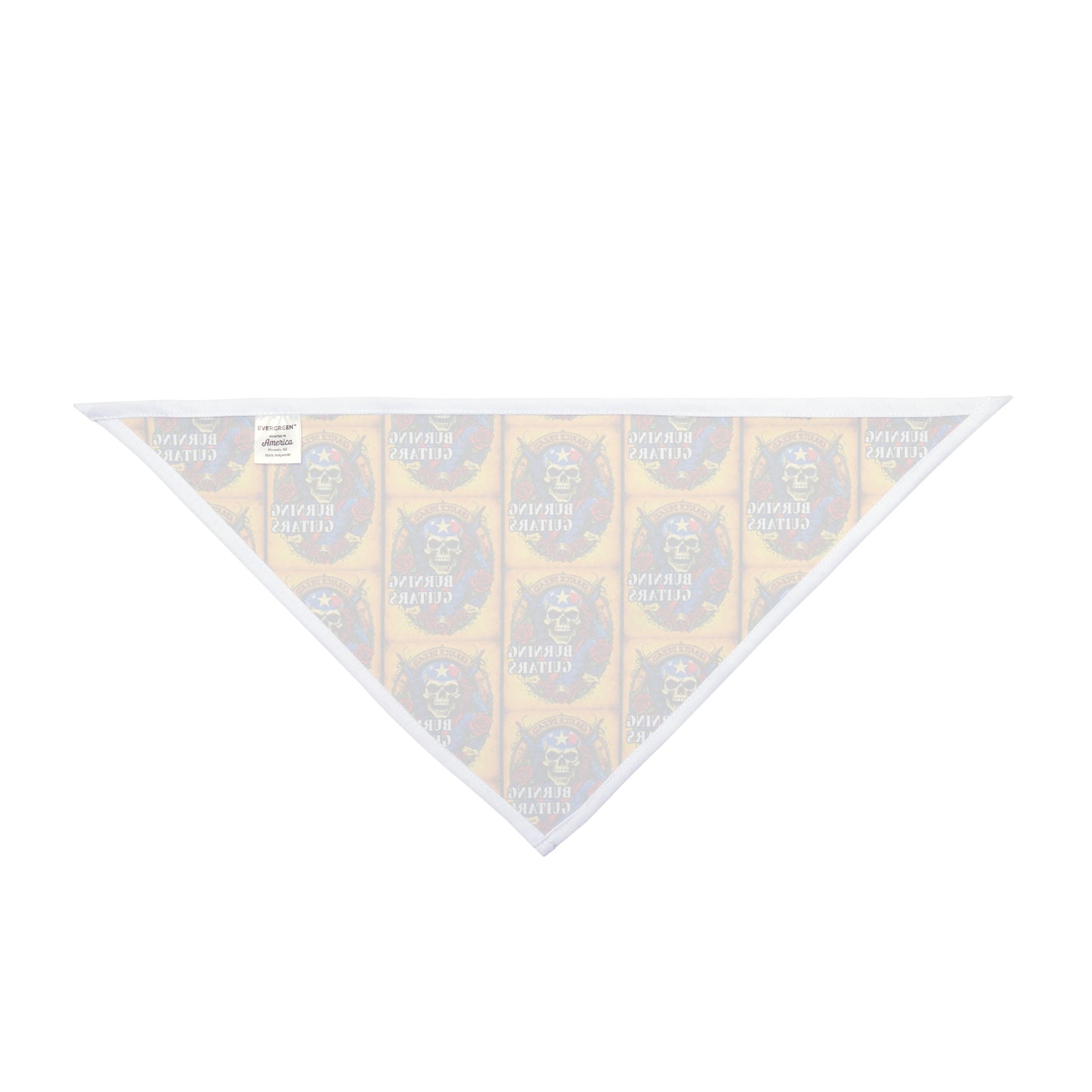 Burning Guitars Rockstar Skull Pet Bandana
