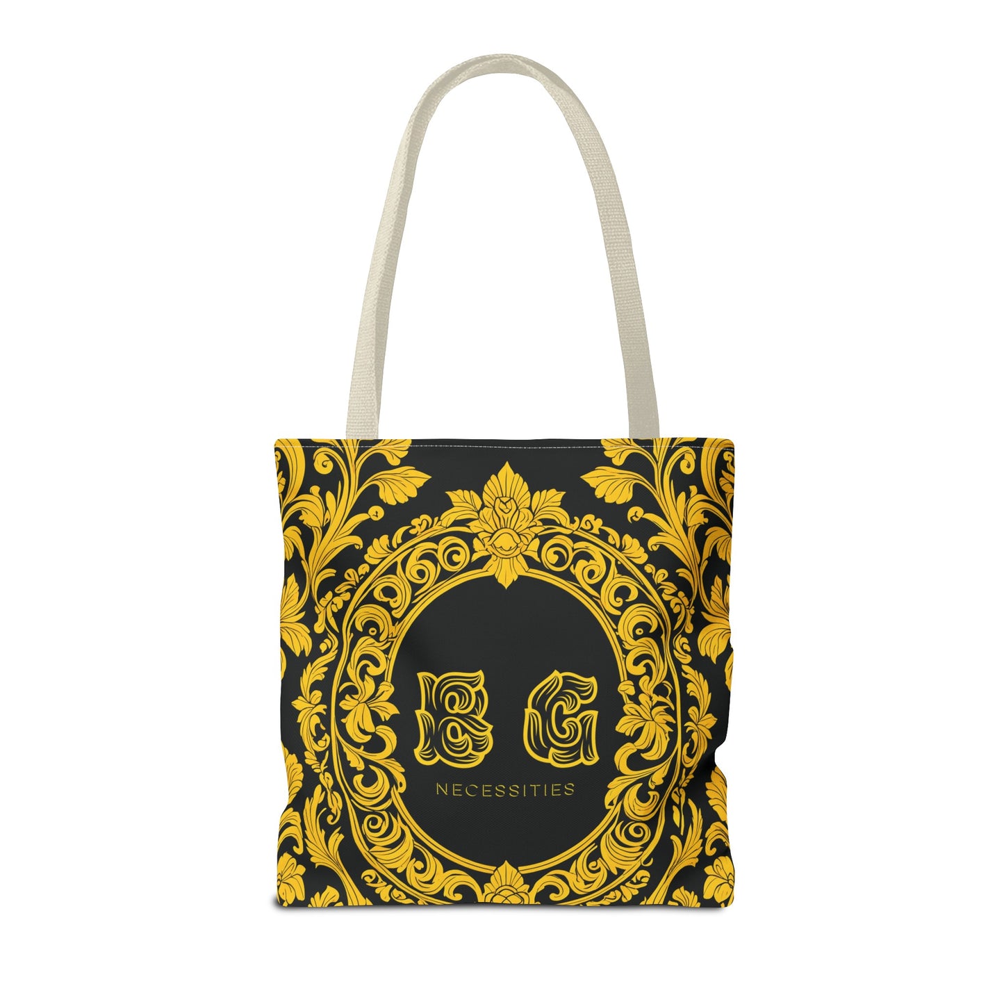 Burning Guitars Necessities Black & Yellow Vintage Tote Bag