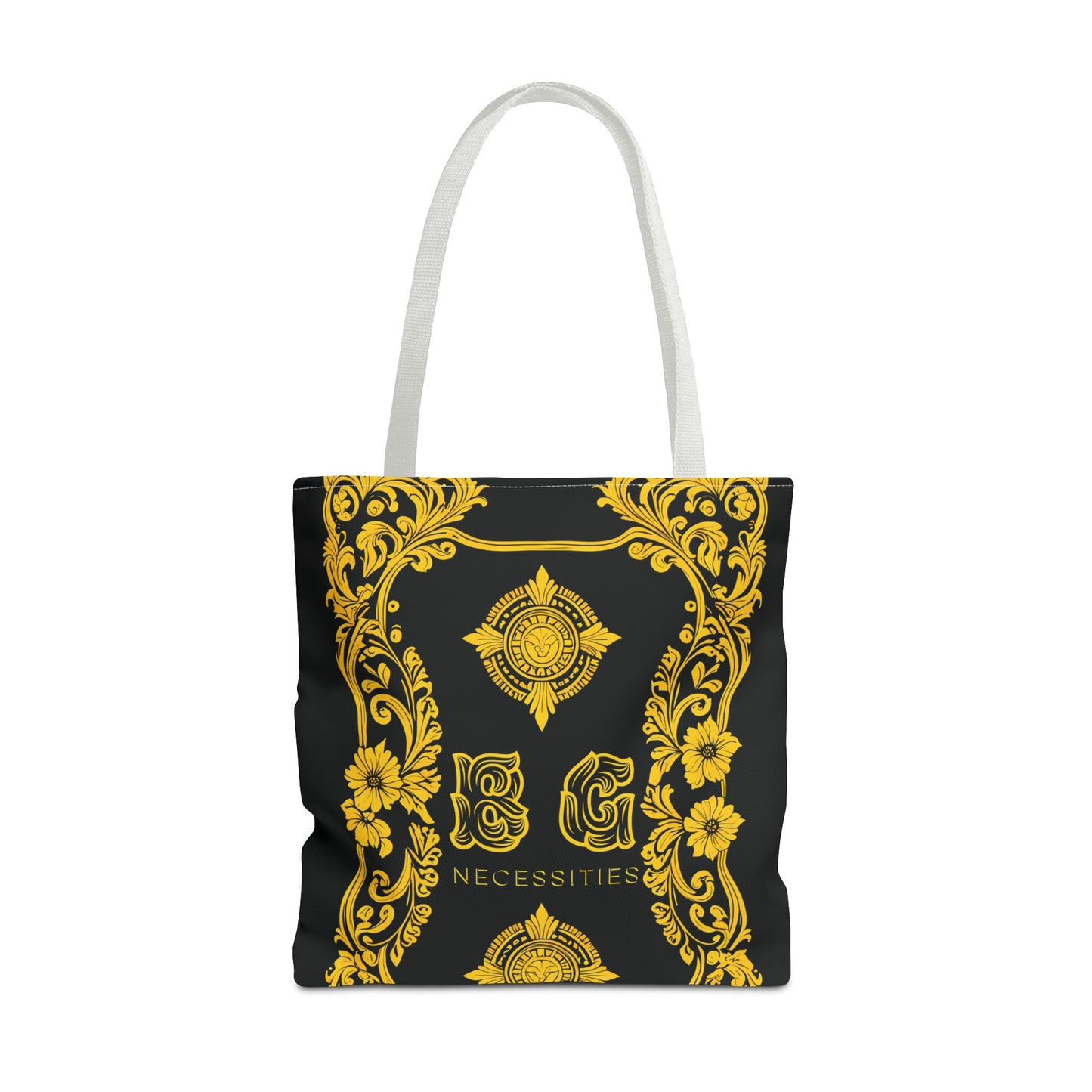 Burning Guitars Necessities Black & Yellow Vintage Tote Bag