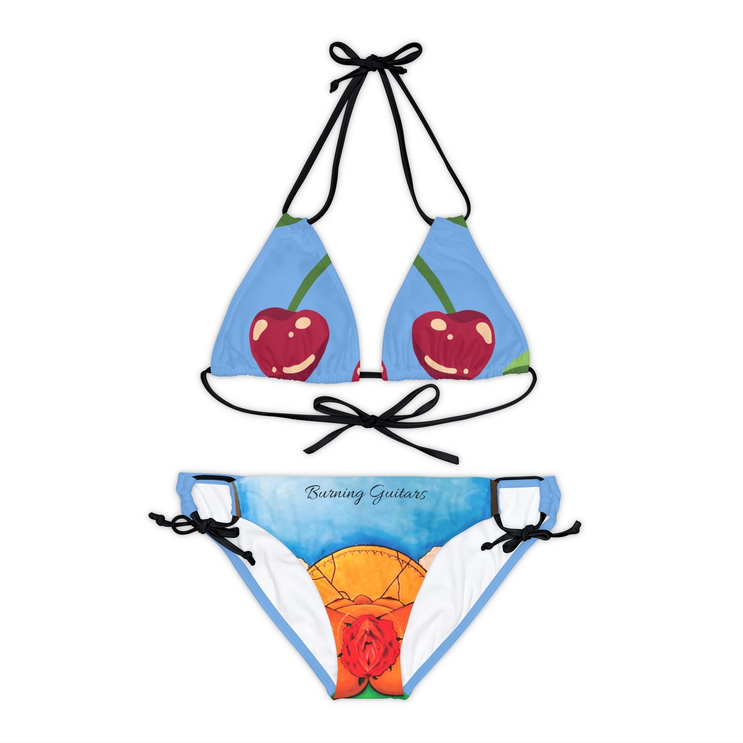 Burning Guitars Cherry Strappy Bikini Set
