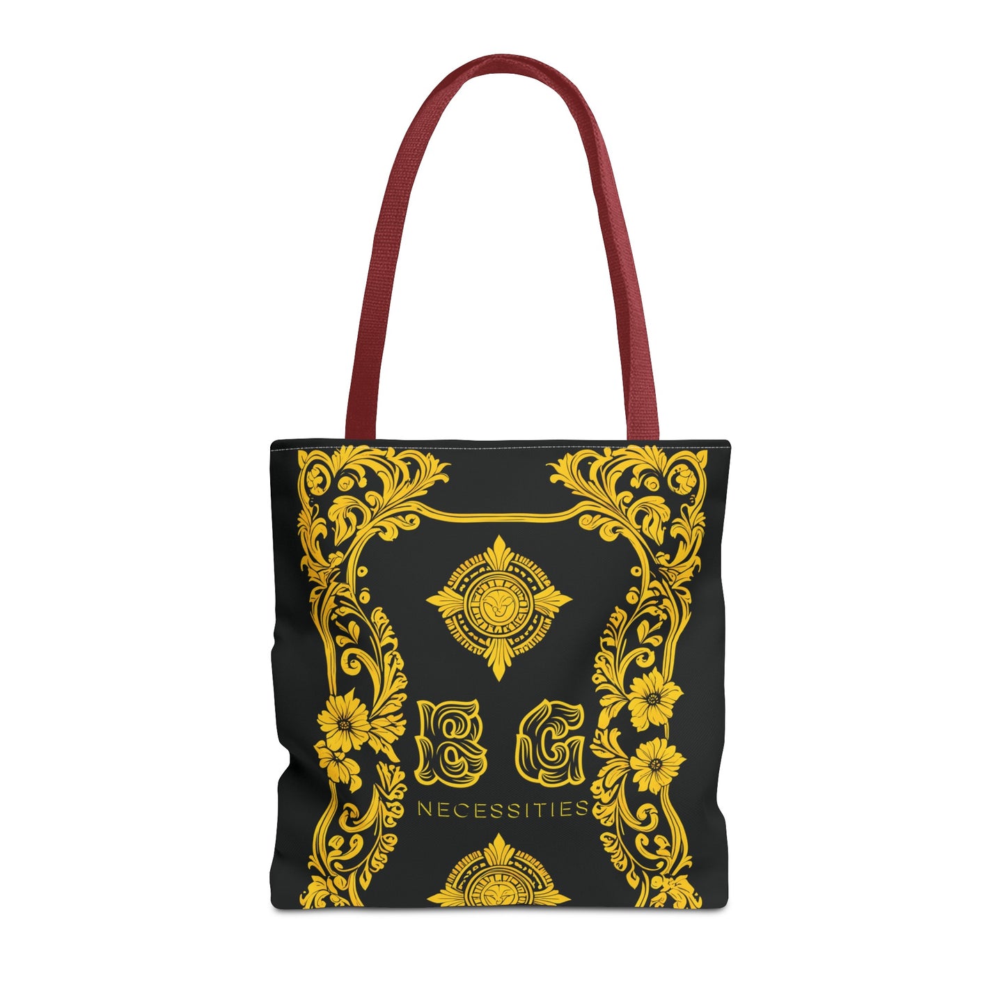 Burning Guitars Necessities Black & Yellow Vintage Tote Bag