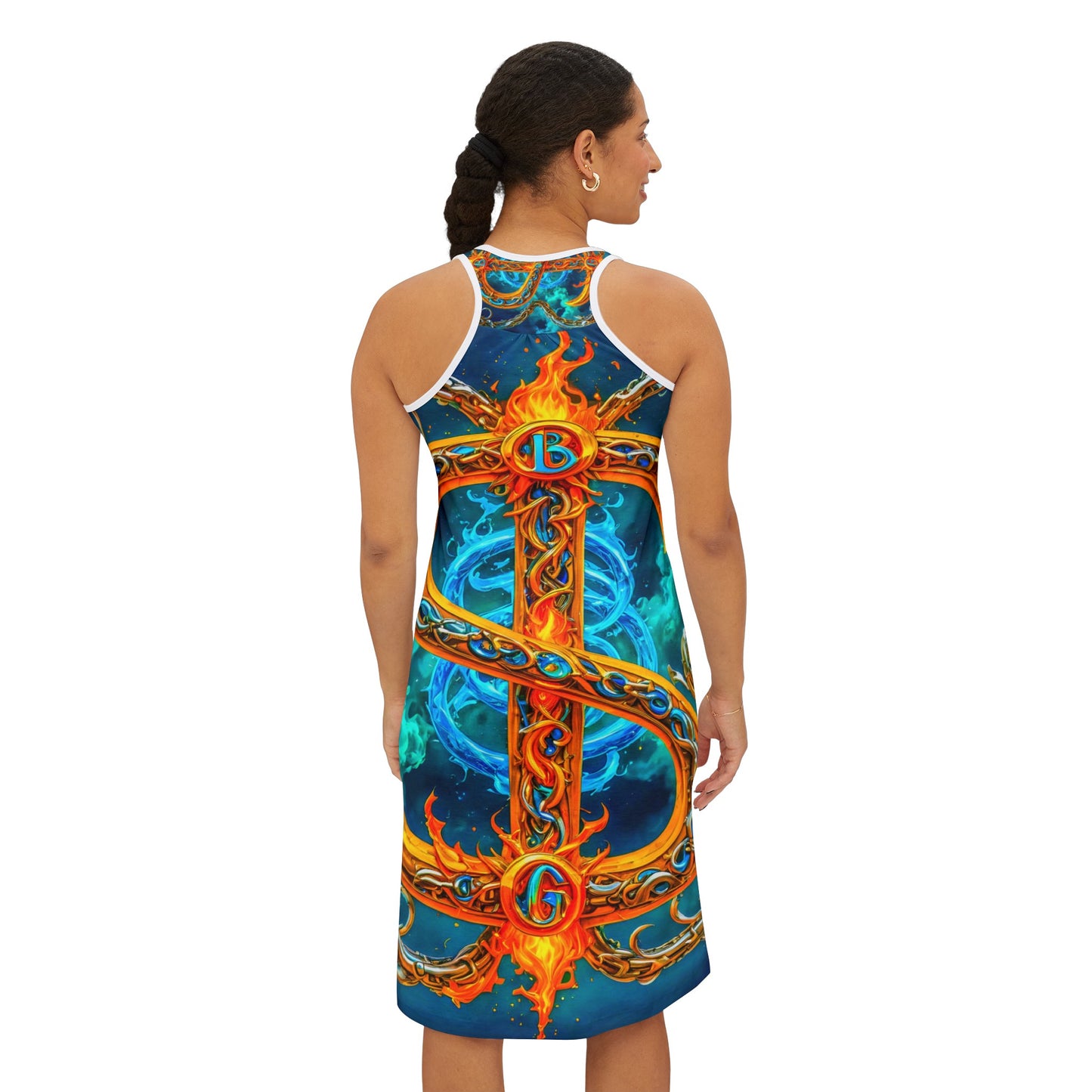 BG Dollar Sign Women's Racerback Dress by Burning Guitars