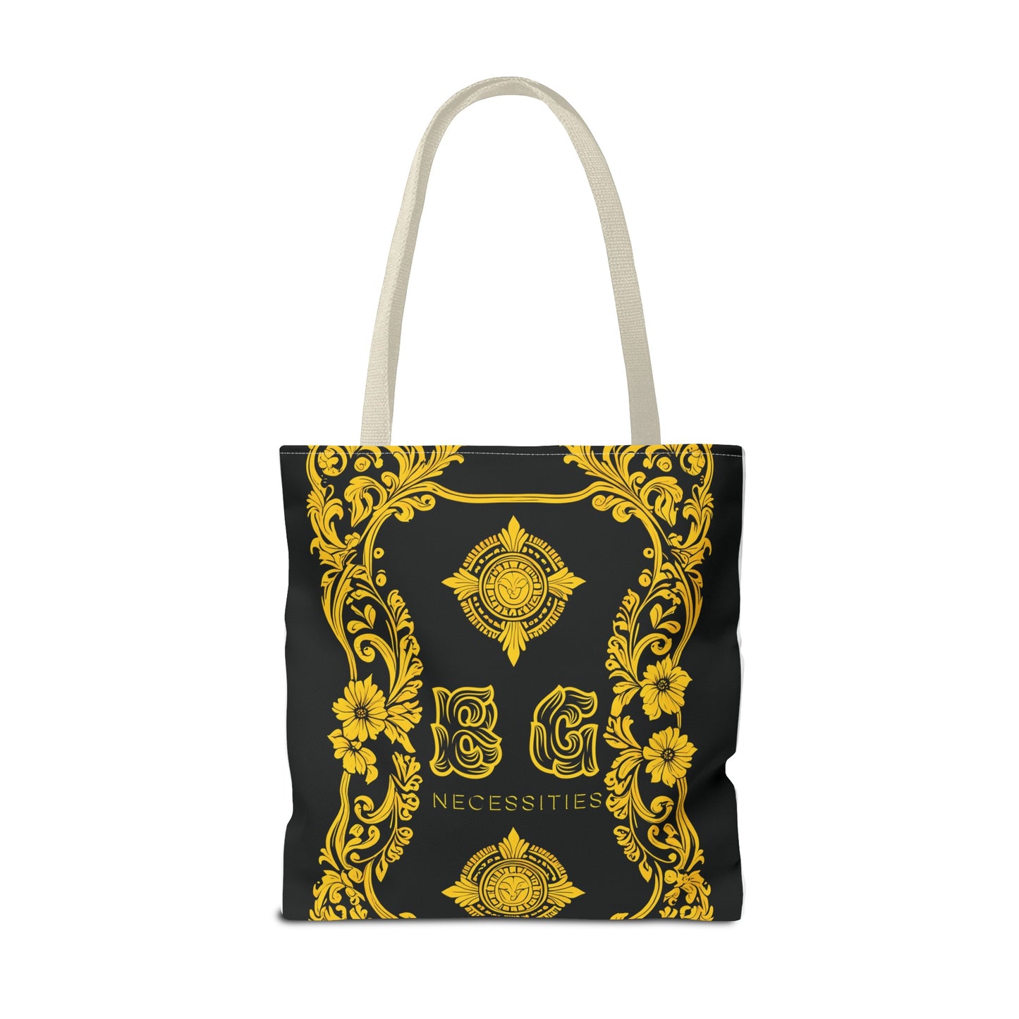 Burning Guitars Necessities Black & Yellow Vintage Tote Bag
