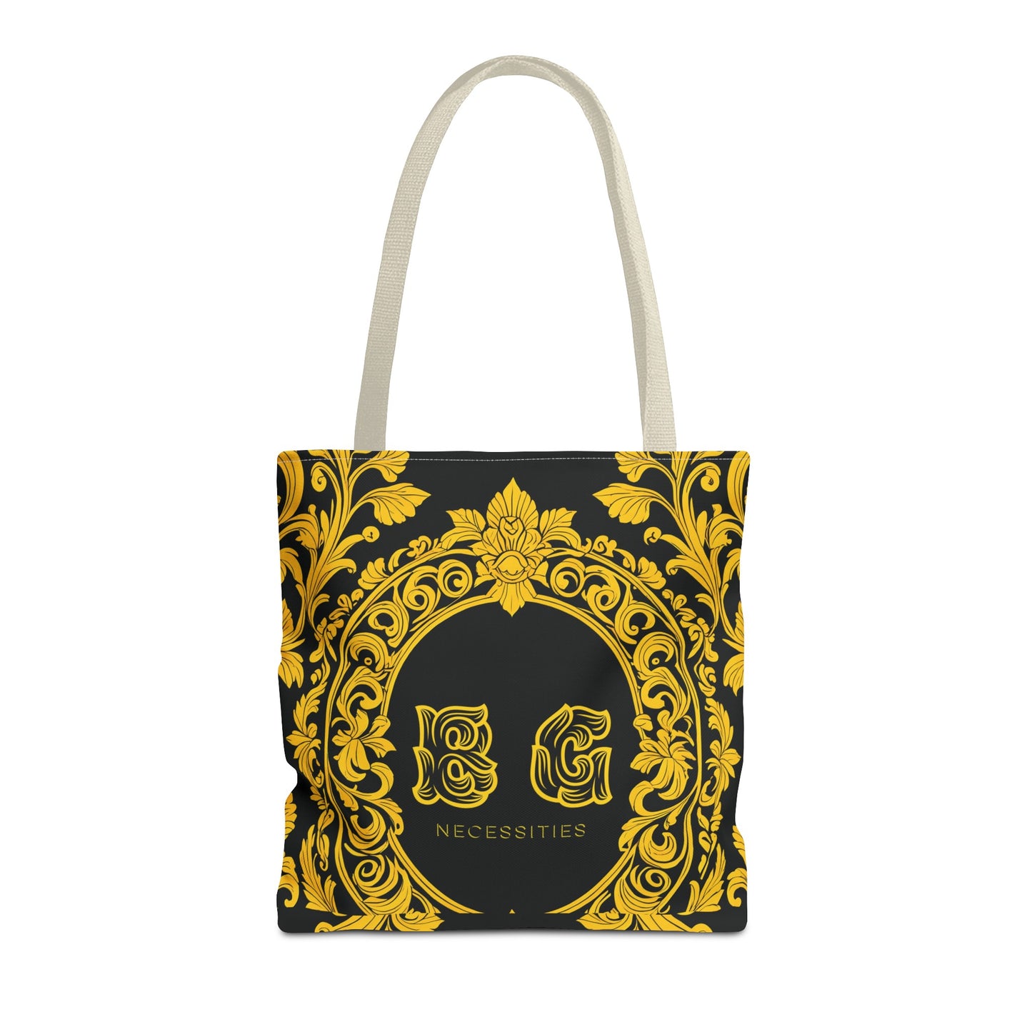Burning Guitars Necessities Black & Yellow Vintage Tote Bag
