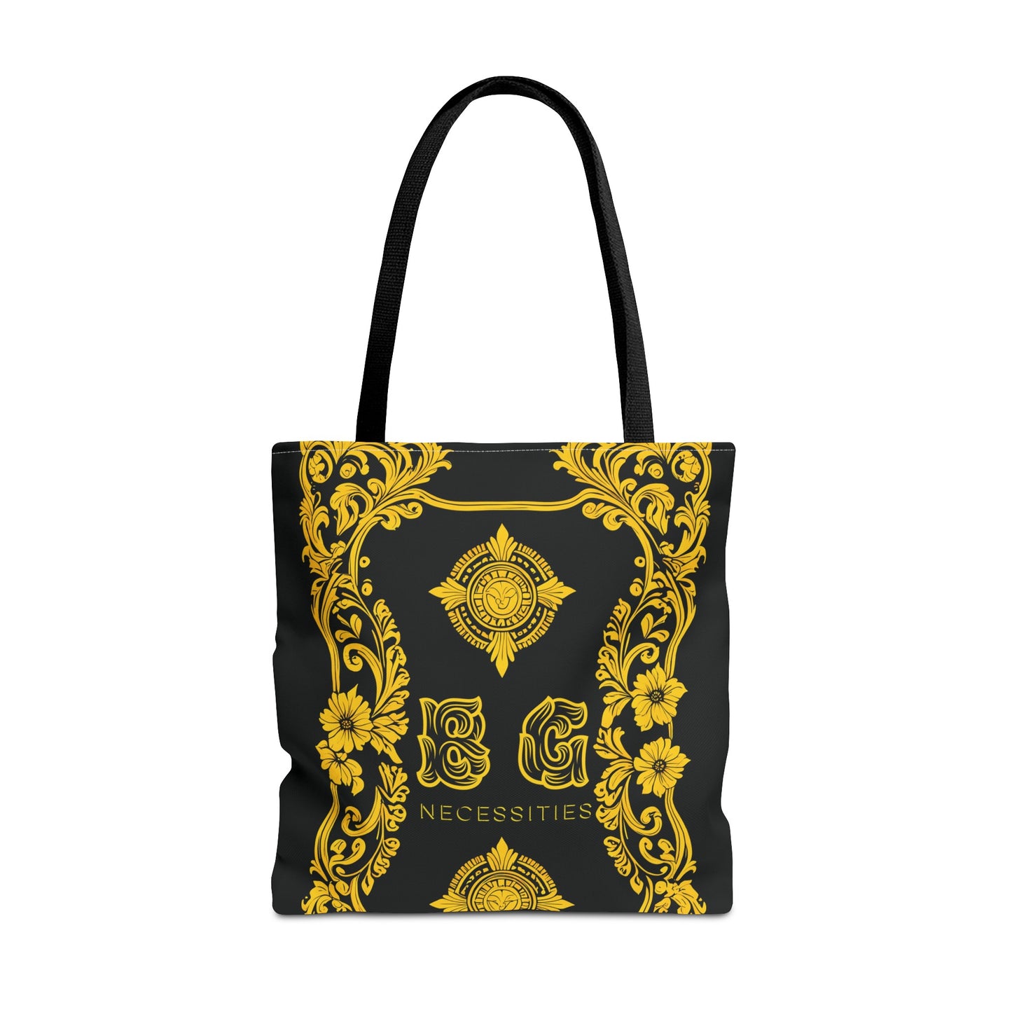 Burning Guitars Necessities Black & Yellow Vintage Tote Bag