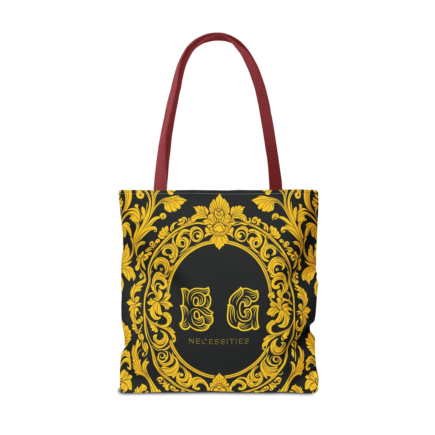 Burning Guitars Necessities Black & Yellow Vintage Tote Bag