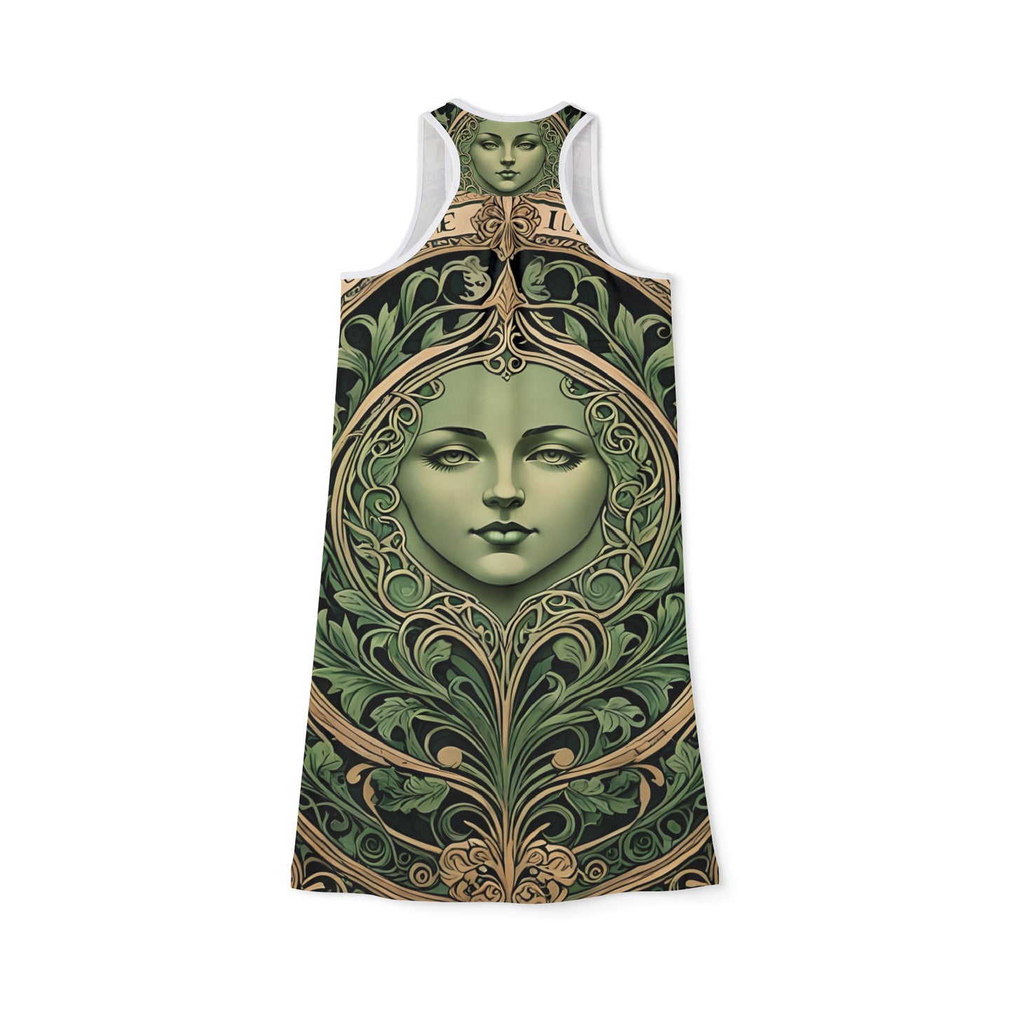 BG Vintage Green Face Women's Racerback Dress by Burning Guitars