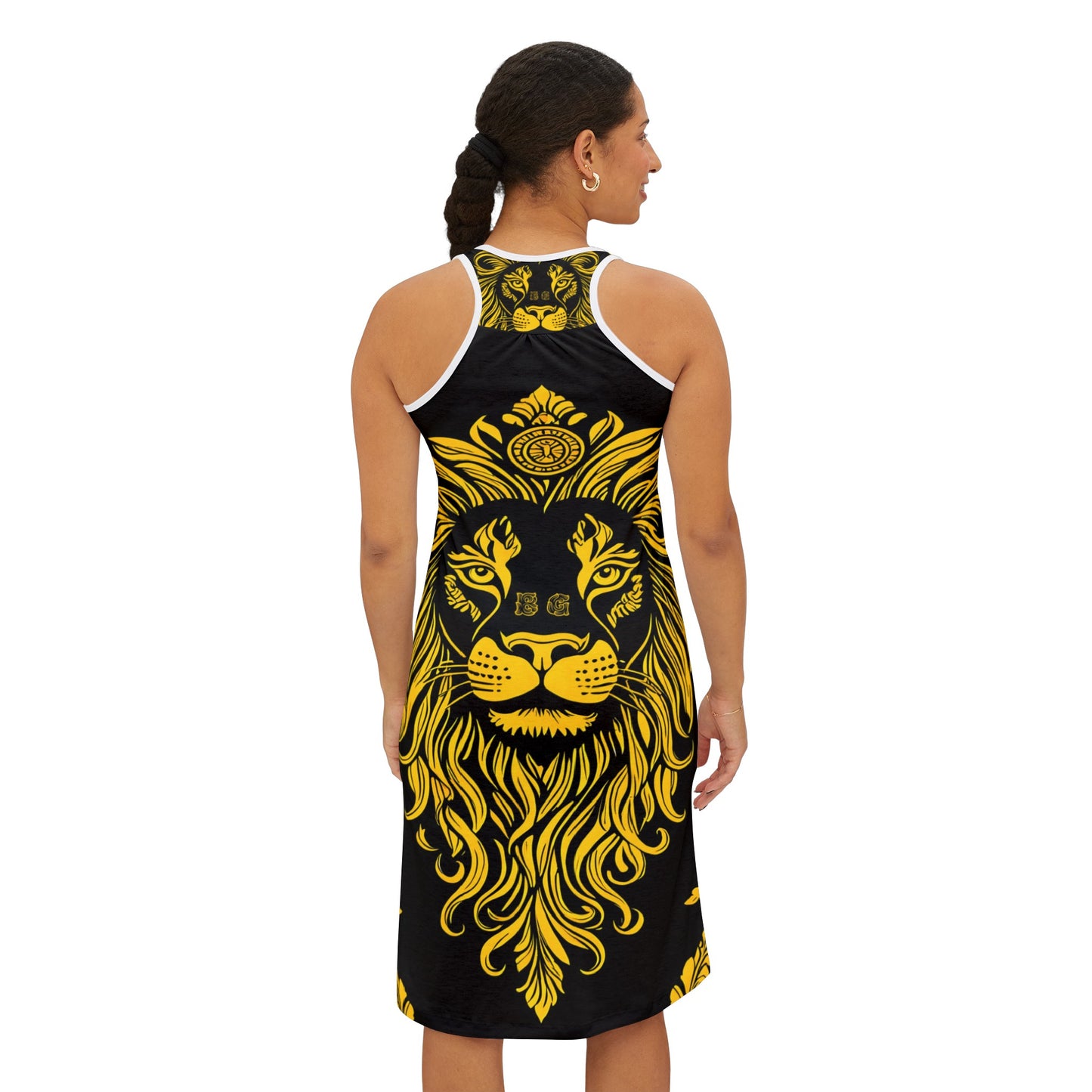 BG Necessities Black and Yellow #2 Women's Racerback Dress by Burning Guitars