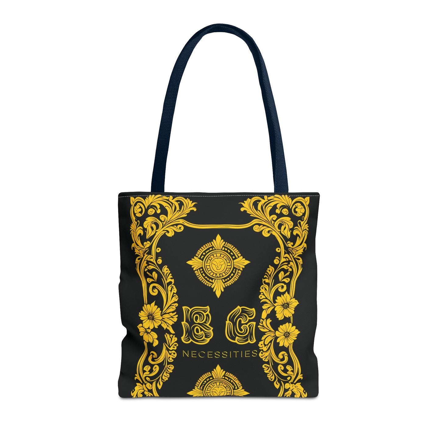 Burning Guitars Necessities Black & Yellow Vintage Tote Bag