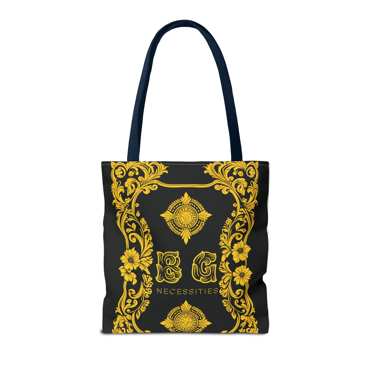 Burning Guitars Necessities Black & Yellow Vintage Tote Bag