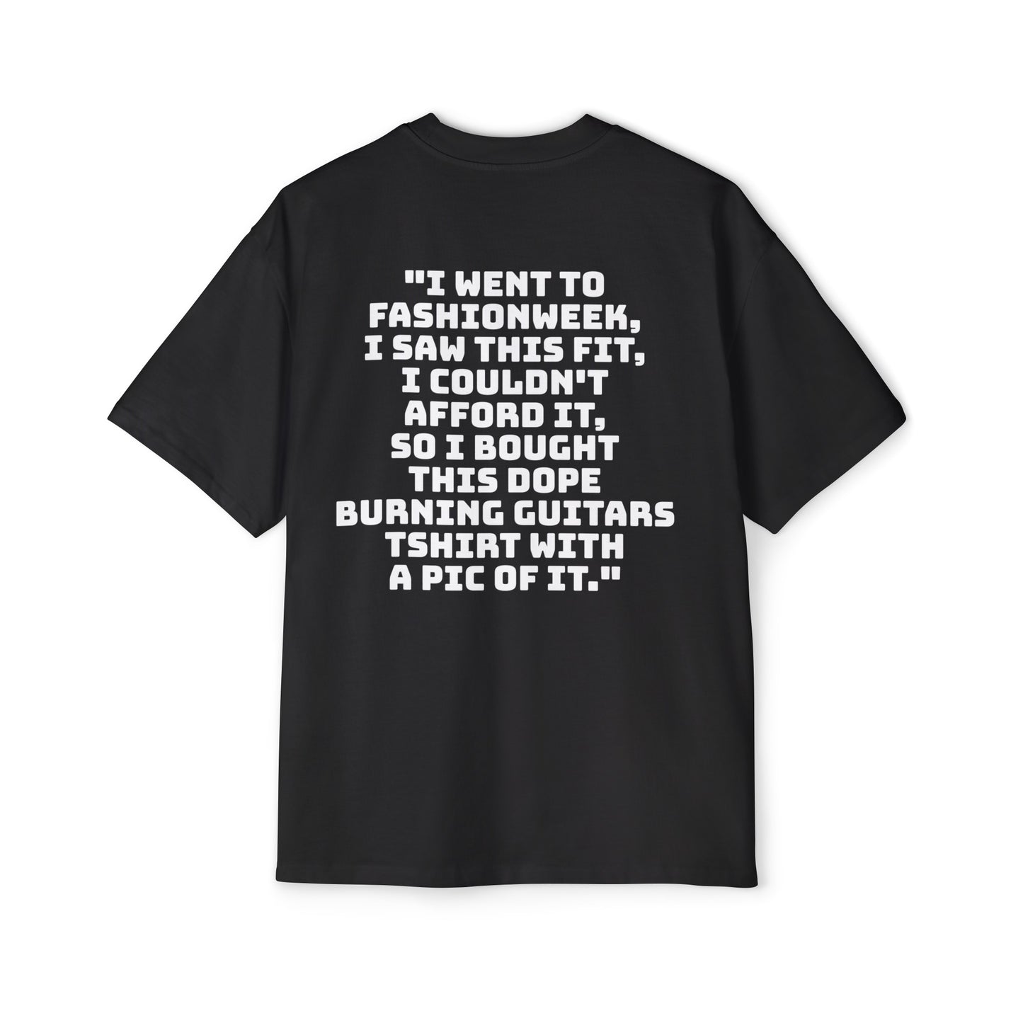 Fashion Week Men's Heavy Oversized Tee by Burning Guitars