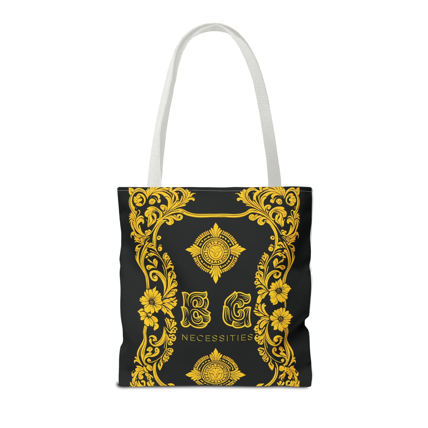 Burning Guitars Necessities Black & Yellow Vintage Tote Bag