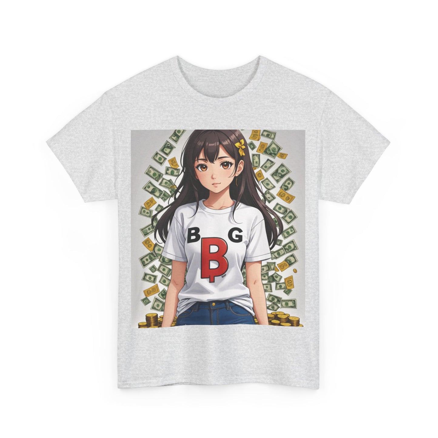 BG Bitcoin Anime' Girl/Unisex Heavy Cotton Tee by Burning Guitars