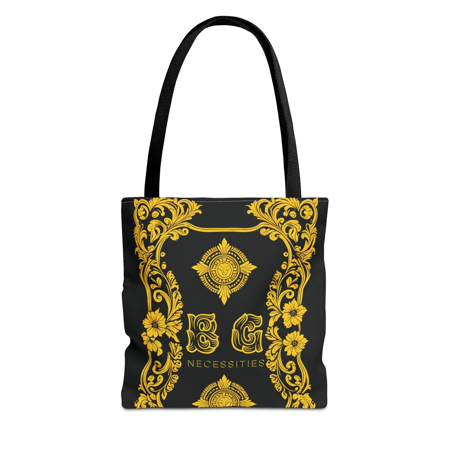Burning Guitars Necessities Black & Yellow Vintage Tote Bag