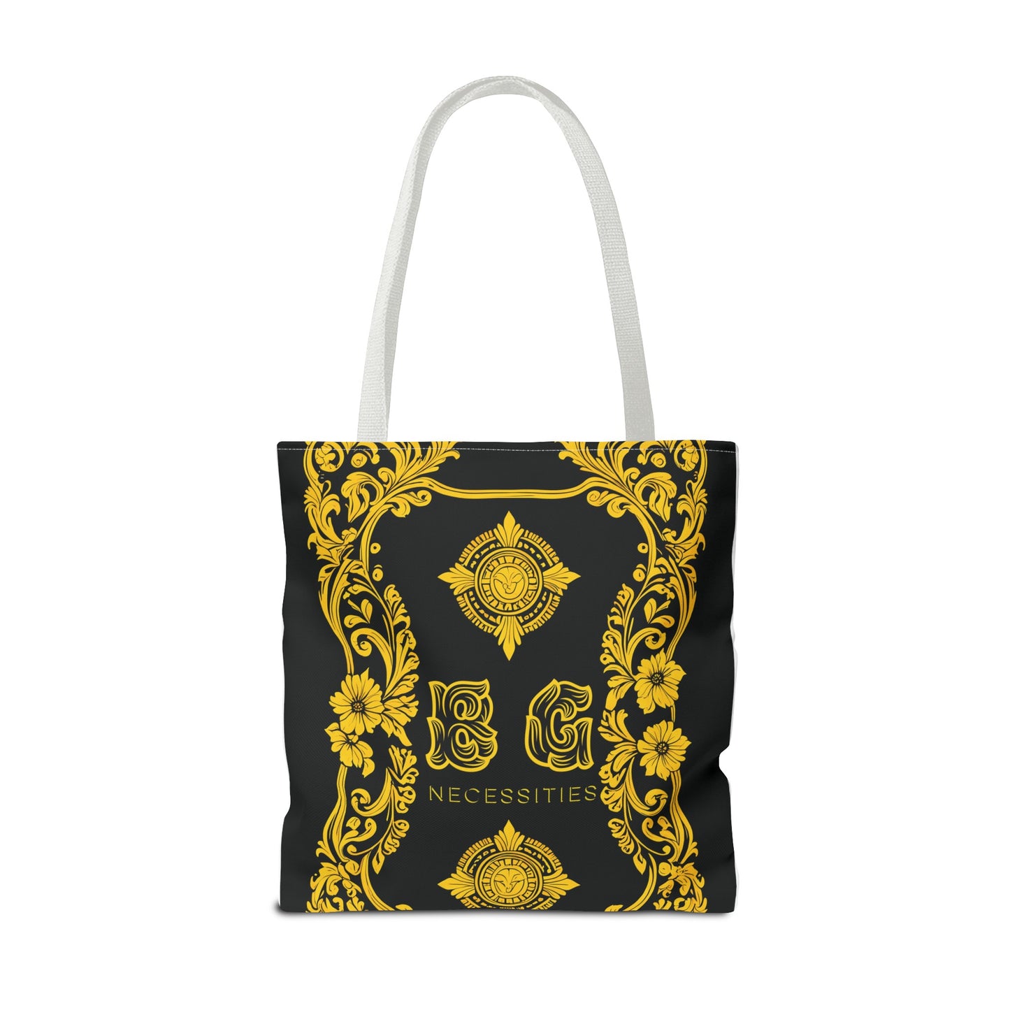 Burning Guitars Necessities Black & Yellow Vintage Tote Bag