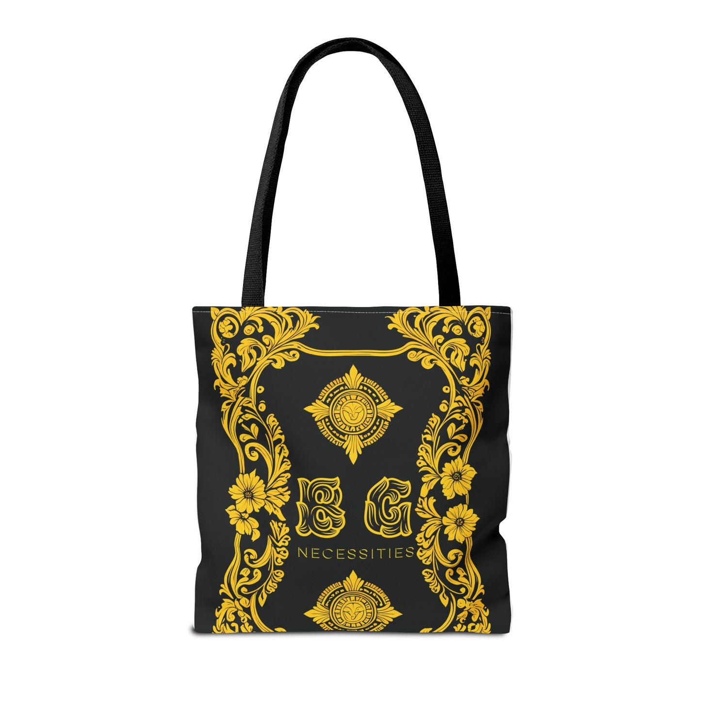 Burning Guitars Necessities Black & Yellow Vintage Tote Bag