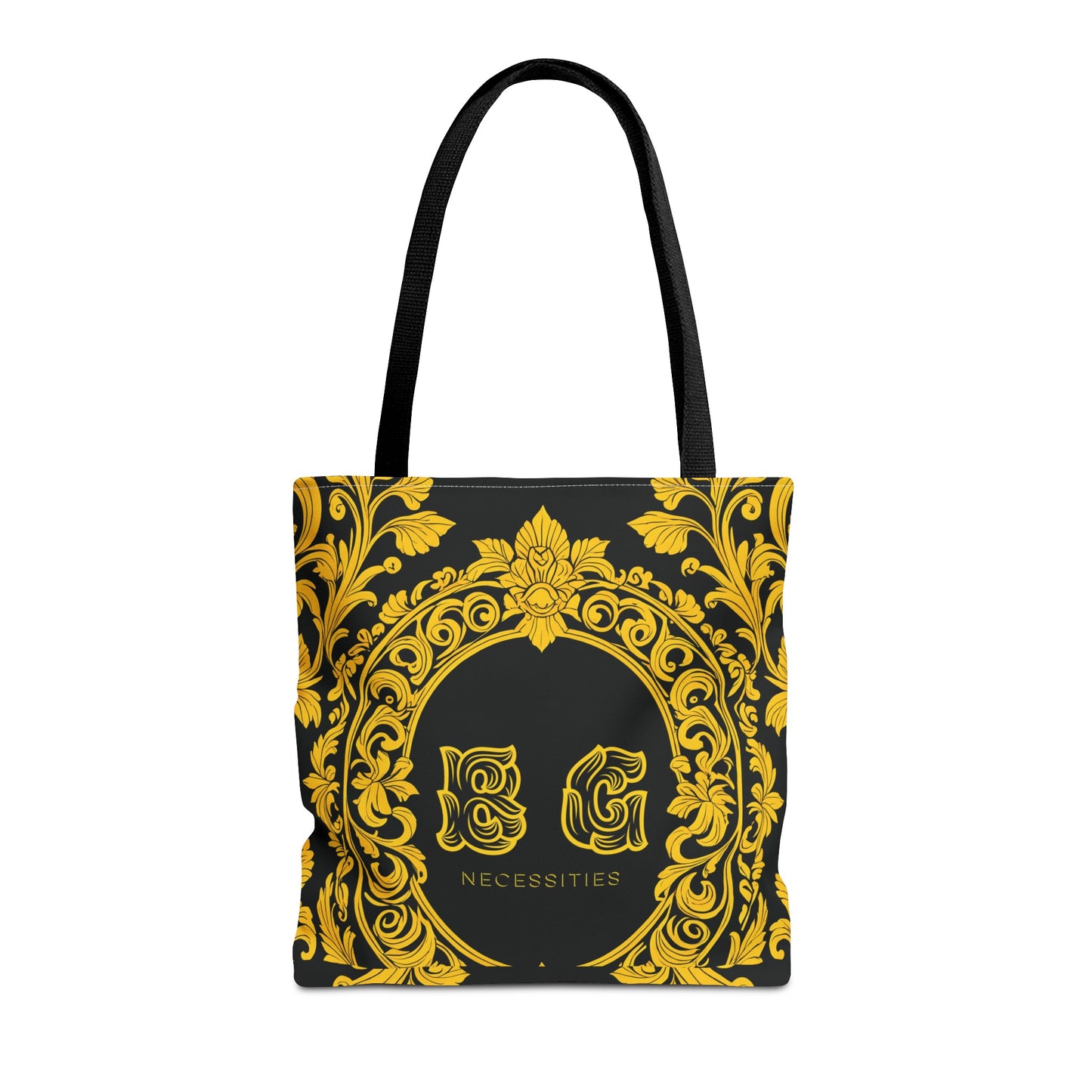 Burning Guitars Necessities Black & Yellow Vintage Tote Bag