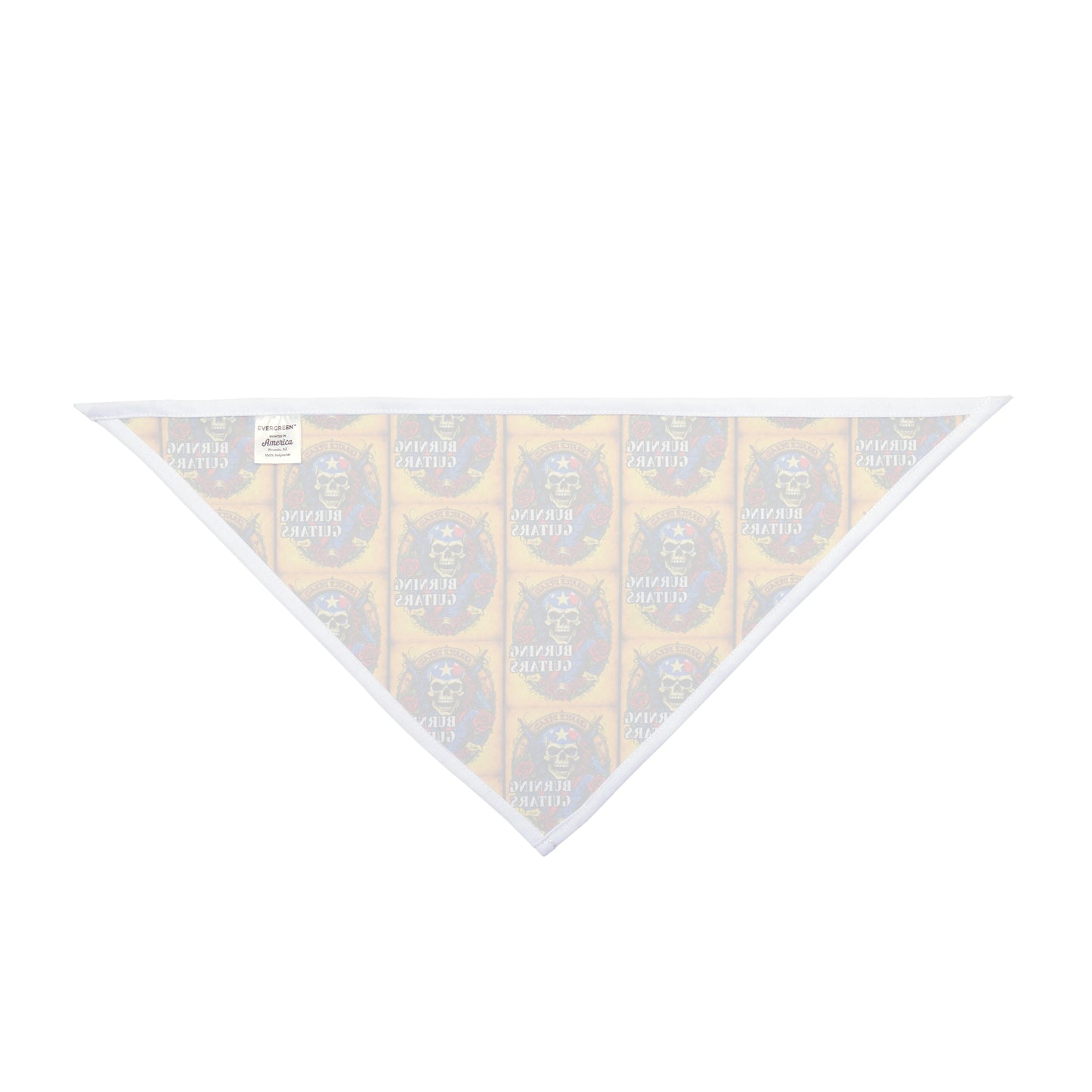Burning Guitars Rockstar Skull Pet Bandana