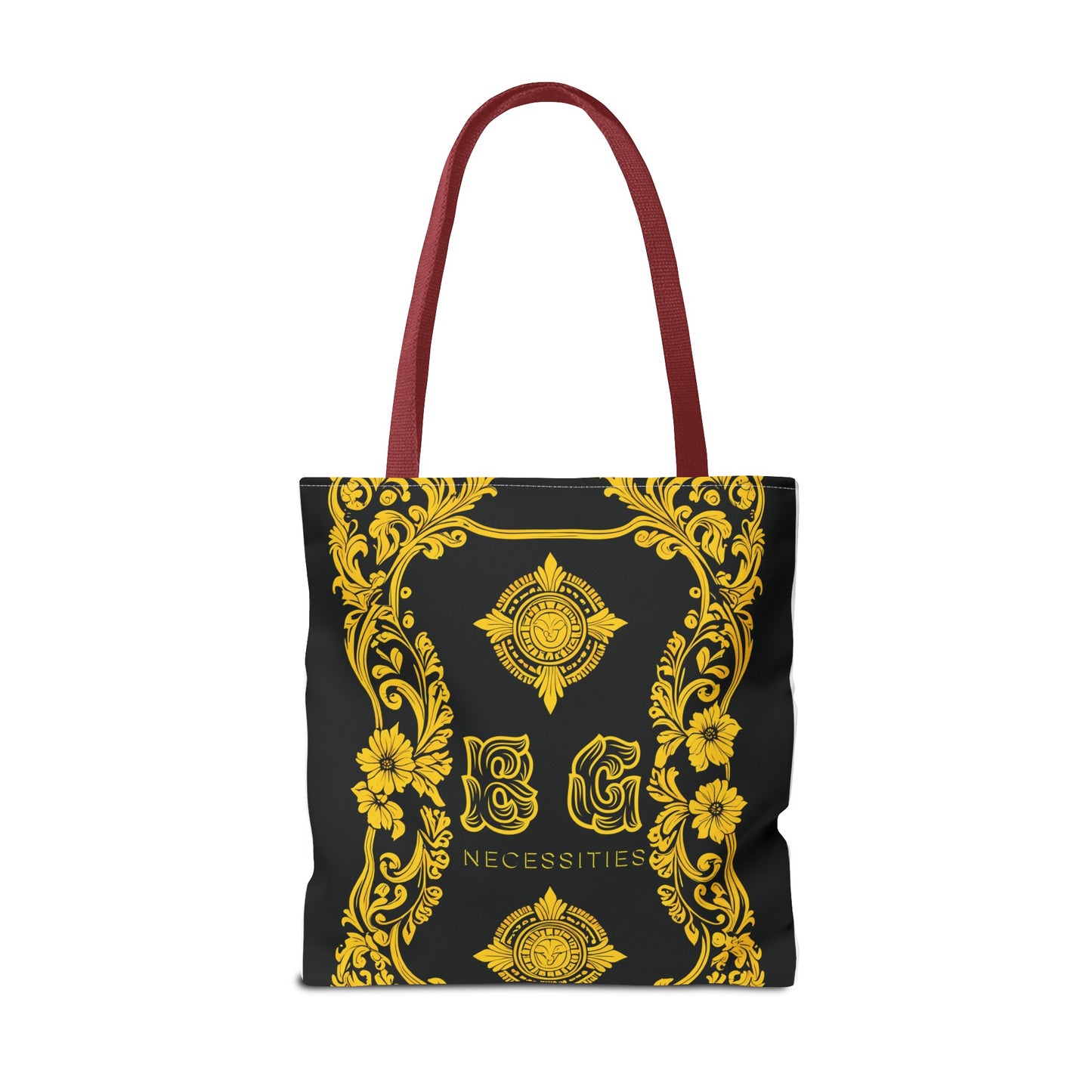 Burning Guitars Necessities Black & Yellow Vintage Tote Bag