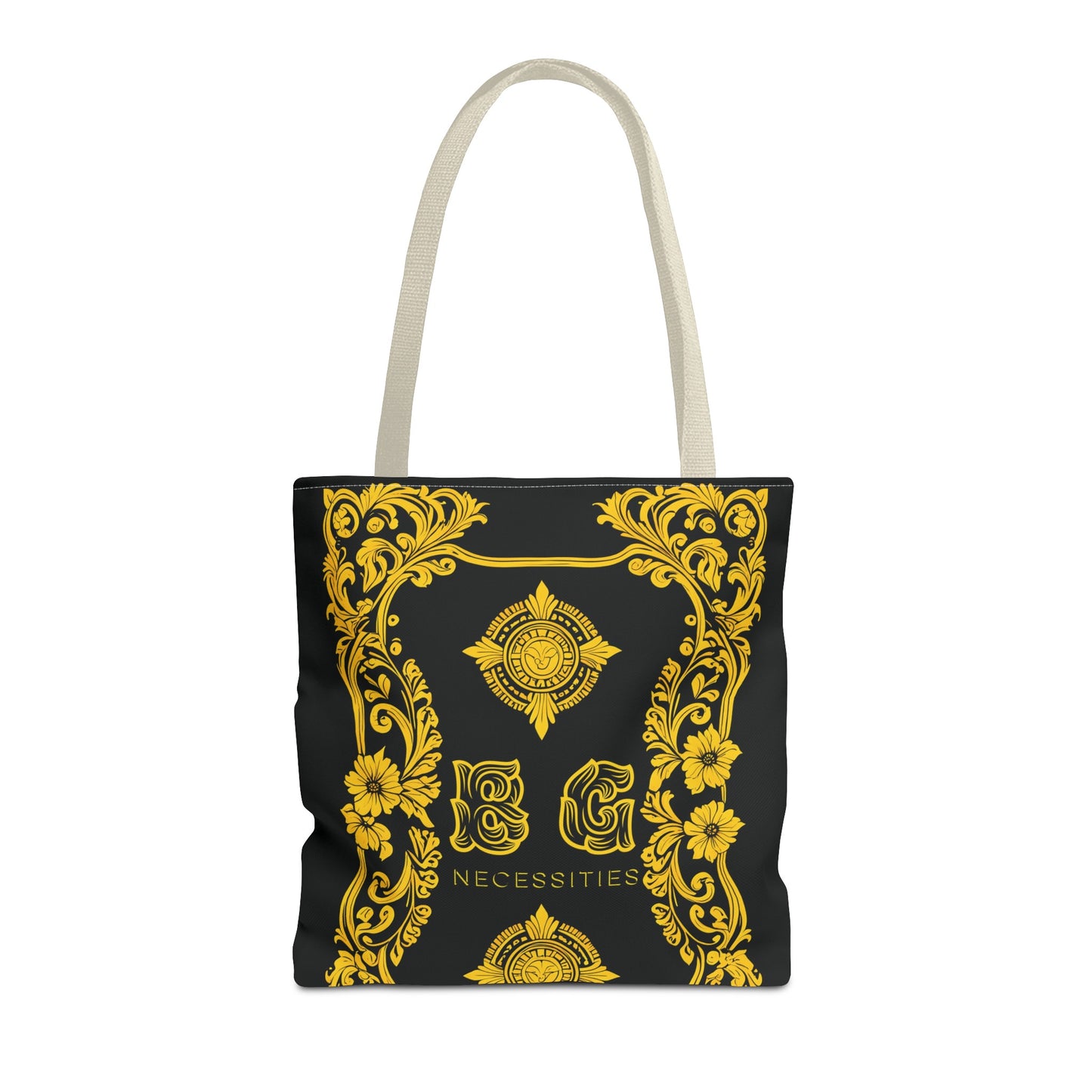 Burning Guitars Necessities Black & Yellow Vintage Tote Bag