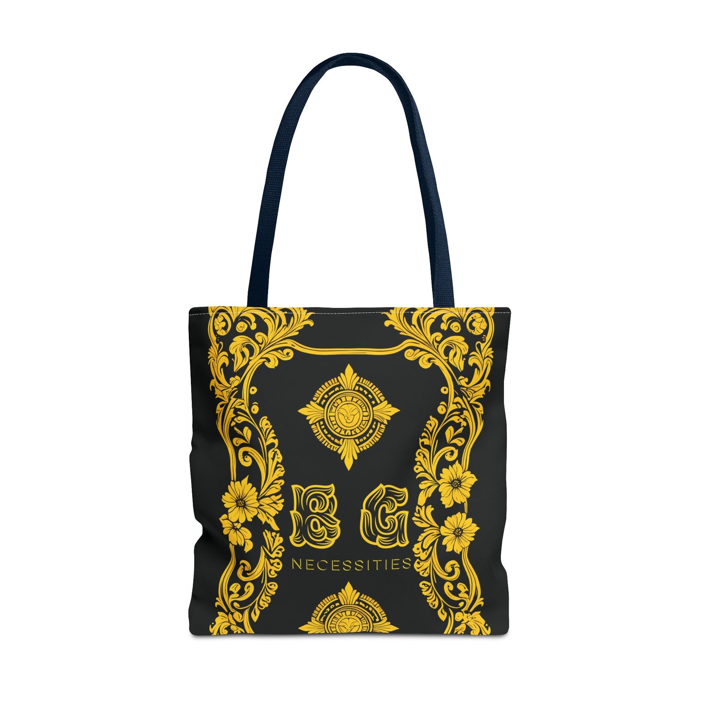 Burning Guitars Necessities Black & Yellow Vintage Tote Bag