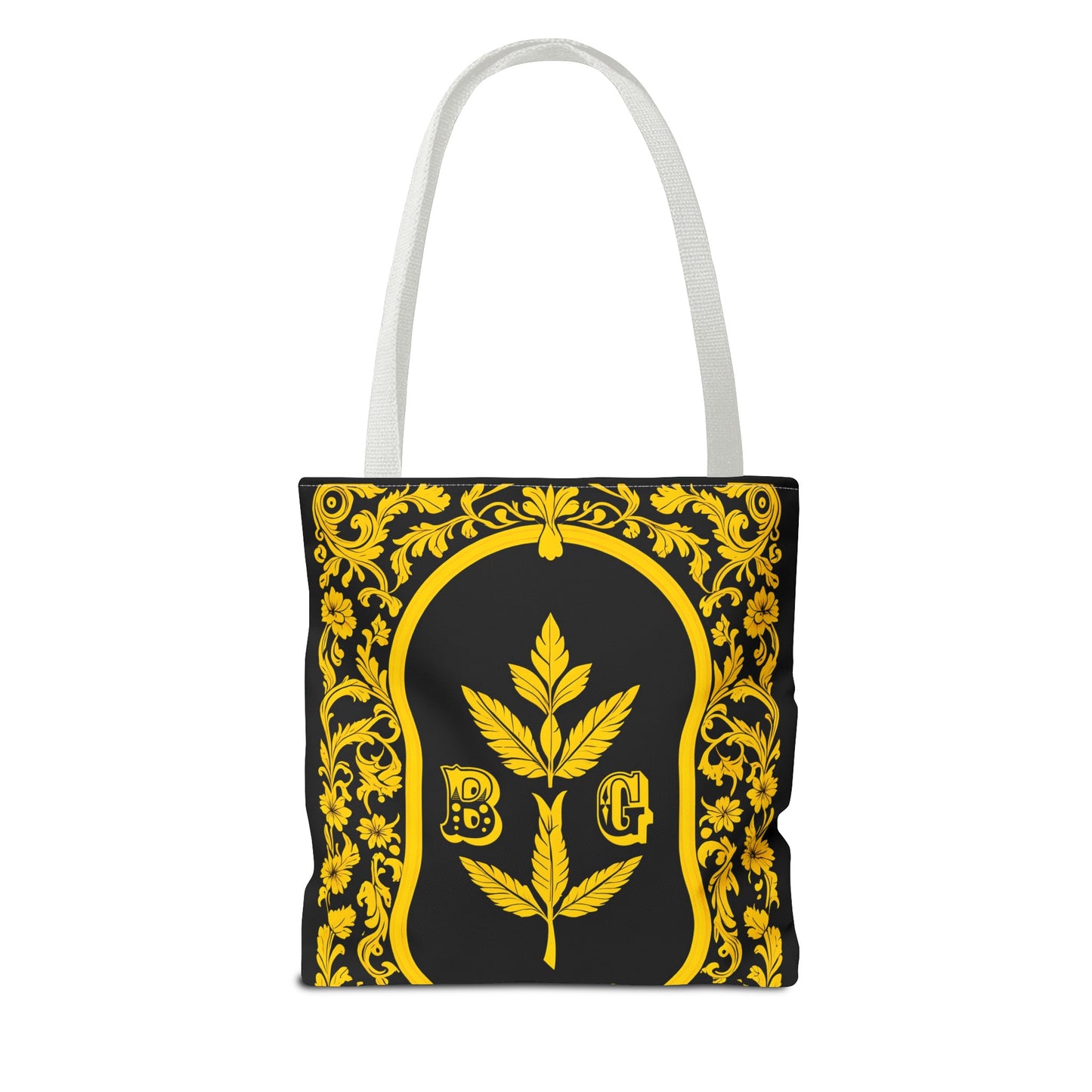 Burning Guitars Necessities Black & Yellow Vintage Tote Bag