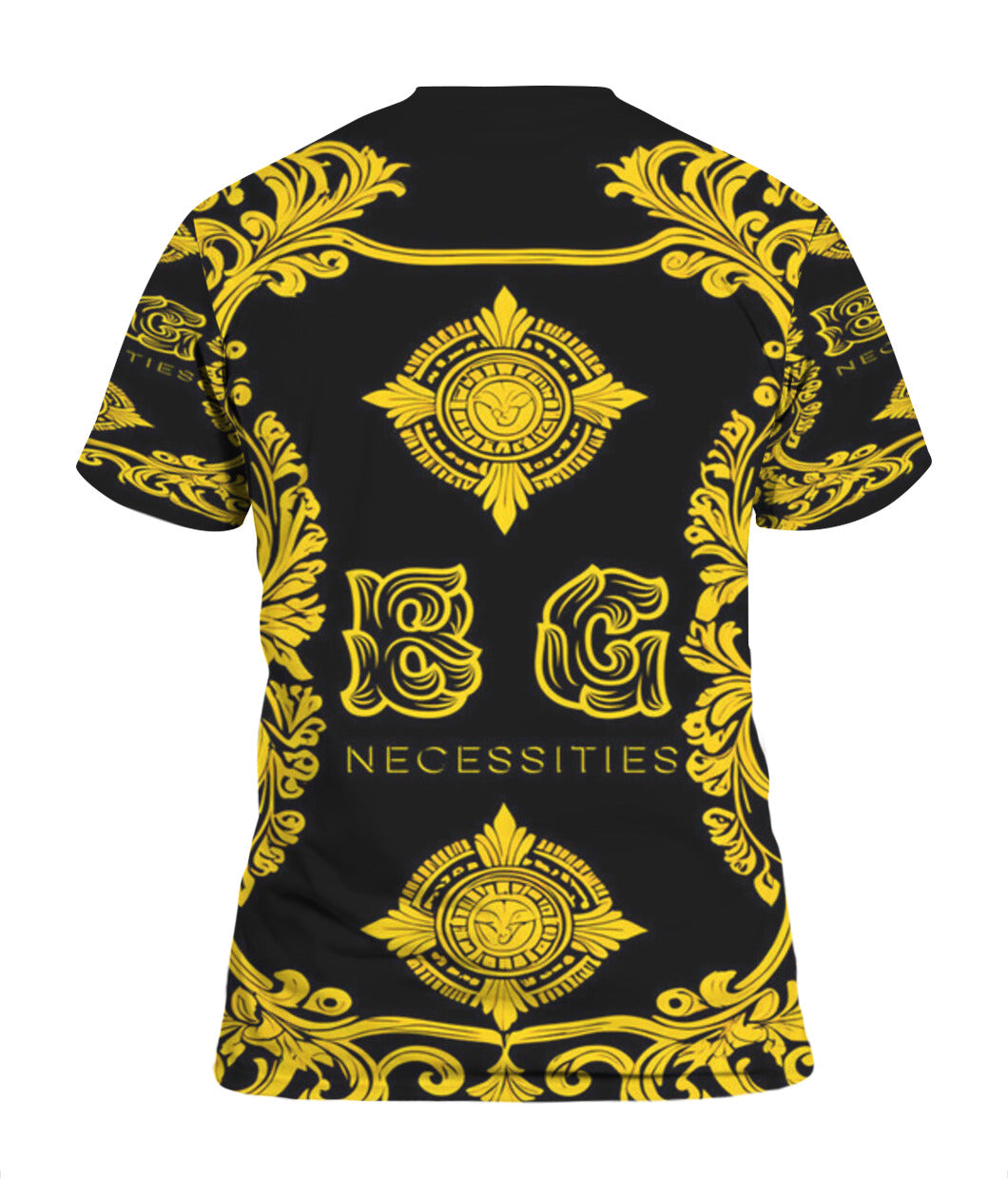 Black and Yellow Necessities Unisex T-Shirt by Burning Guitars 
