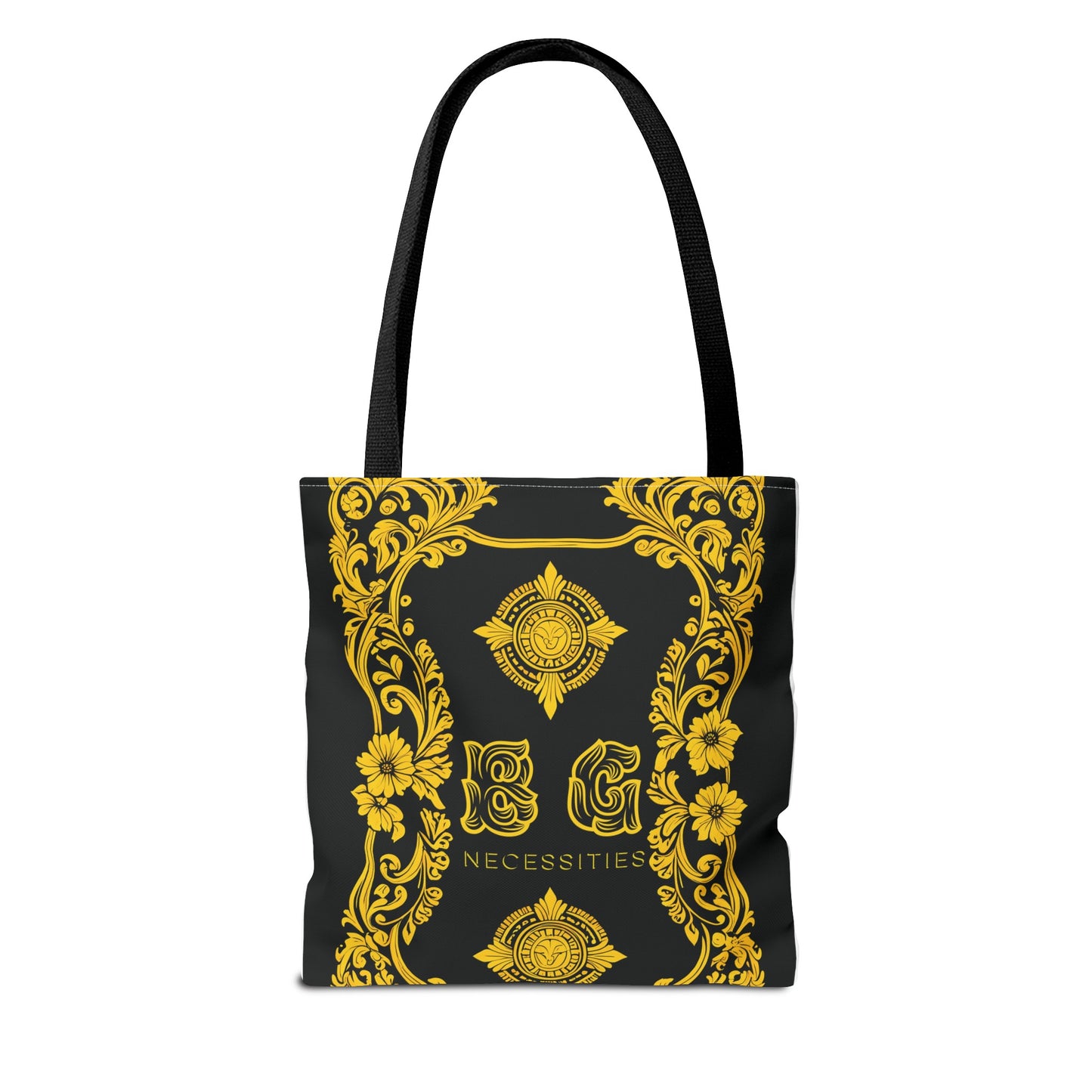 Burning Guitars Necessities Black & Yellow Vintage Tote Bag