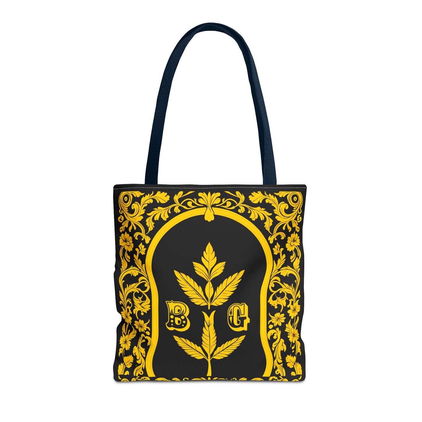 Burning Guitars Necessities Black & Yellow Vintage Tote Bag