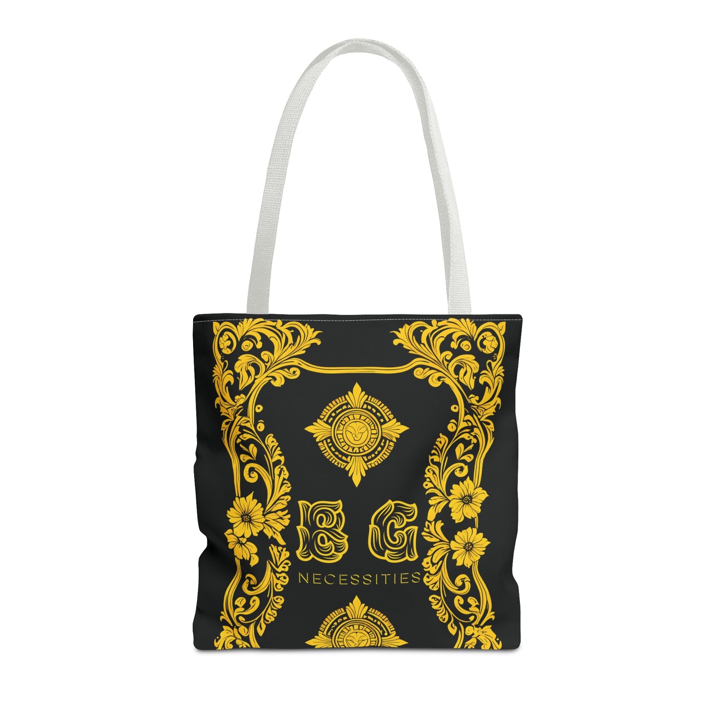 Burning Guitars Necessities Black & Yellow Vintage Tote Bag
