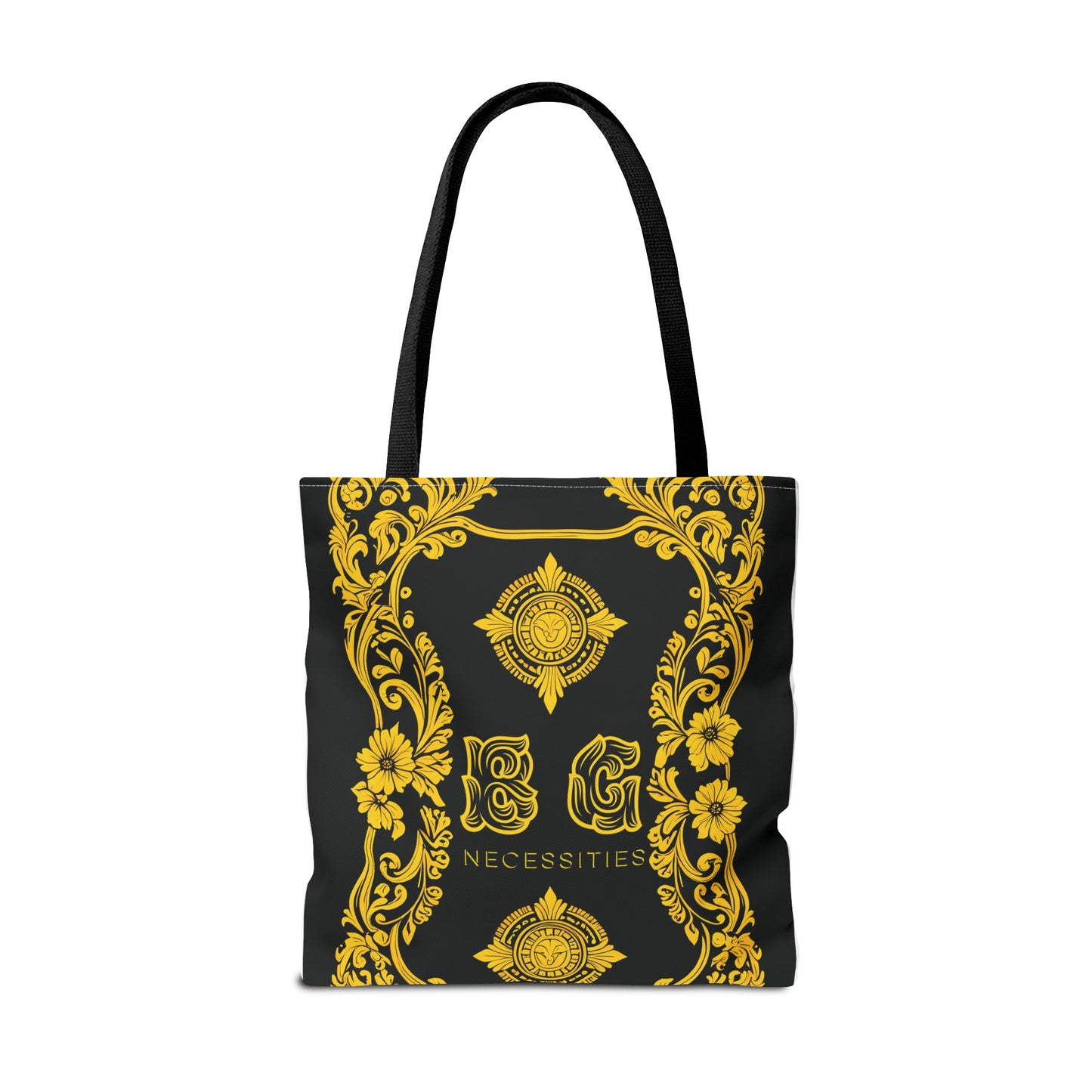 Burning Guitars Necessities Black & Yellow Vintage Tote Bag