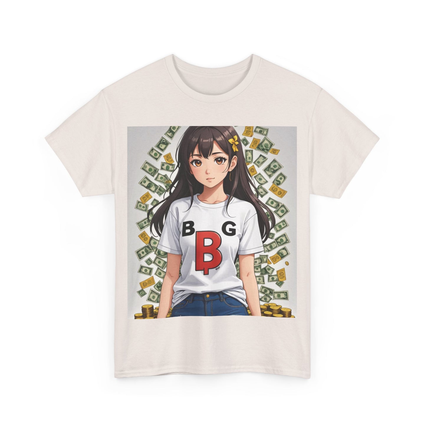 BG Bitcoin Anime' Girl/Unisex Heavy Cotton Tee by Burning Guitars