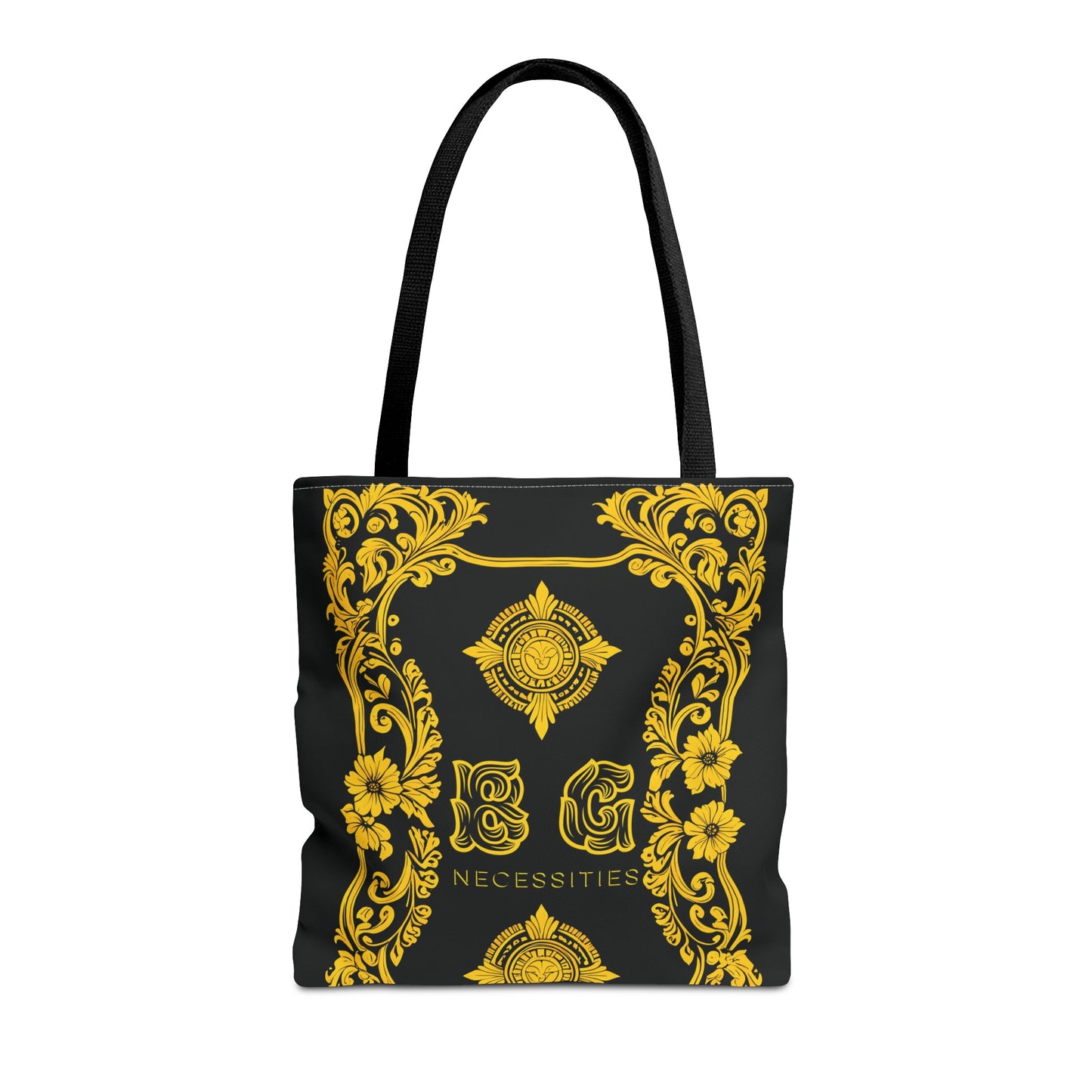 Burning Guitars Necessities Black & Yellow Vintage Tote Bag