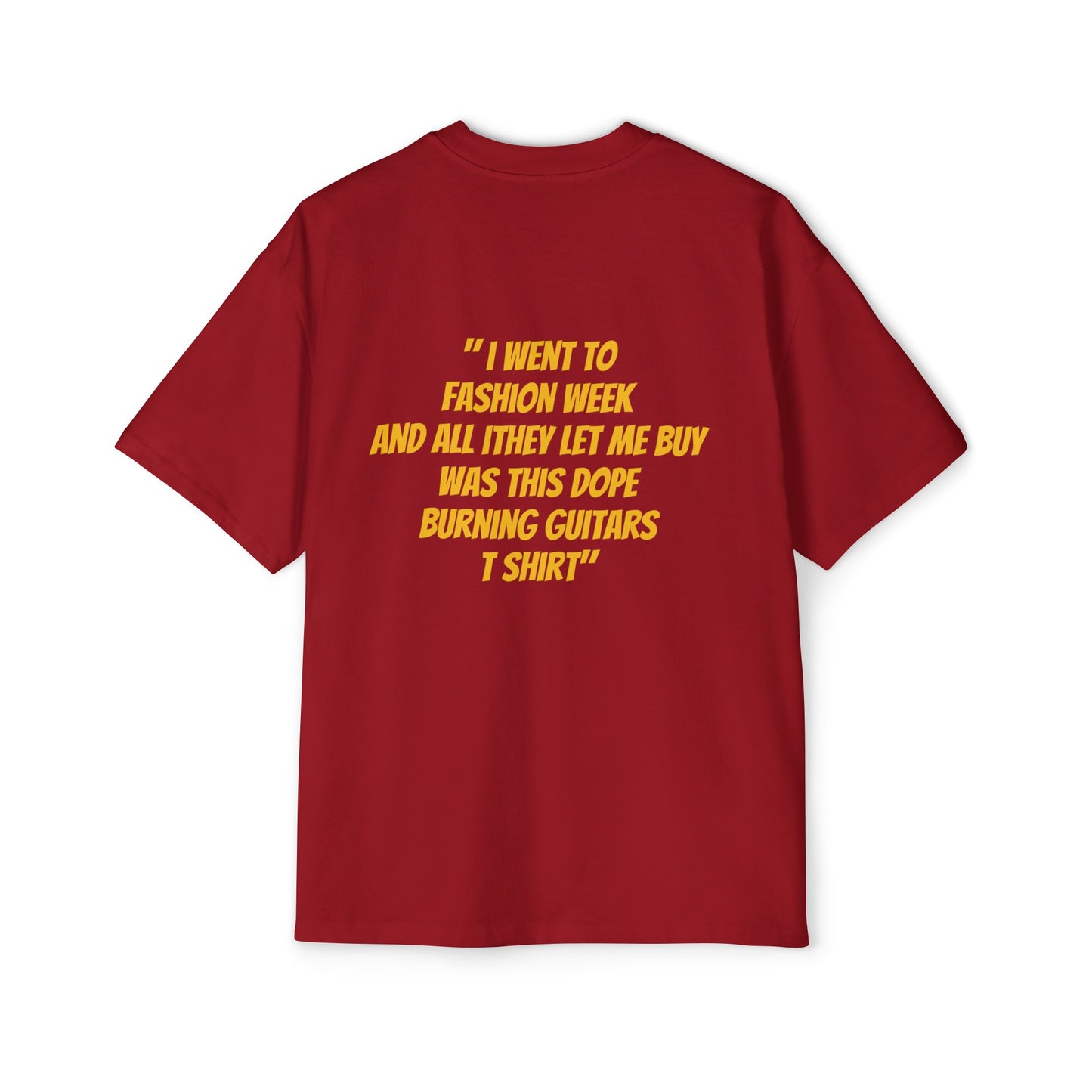 Fashion Week Men's Heavy Oversized Tee by Burning Guitars