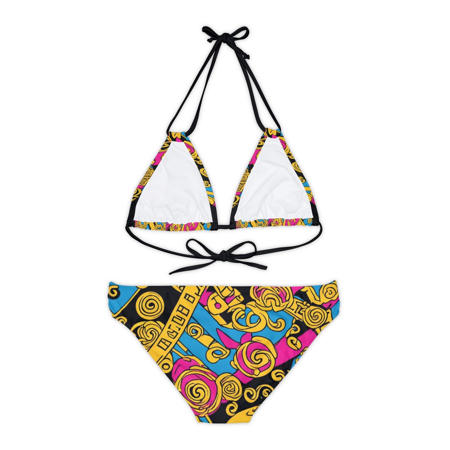 Burning Guitars Strappy Bikini Set