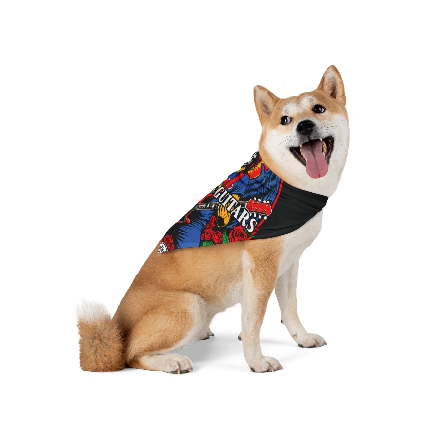 Burning Guitars Rockstar Pet Bandana