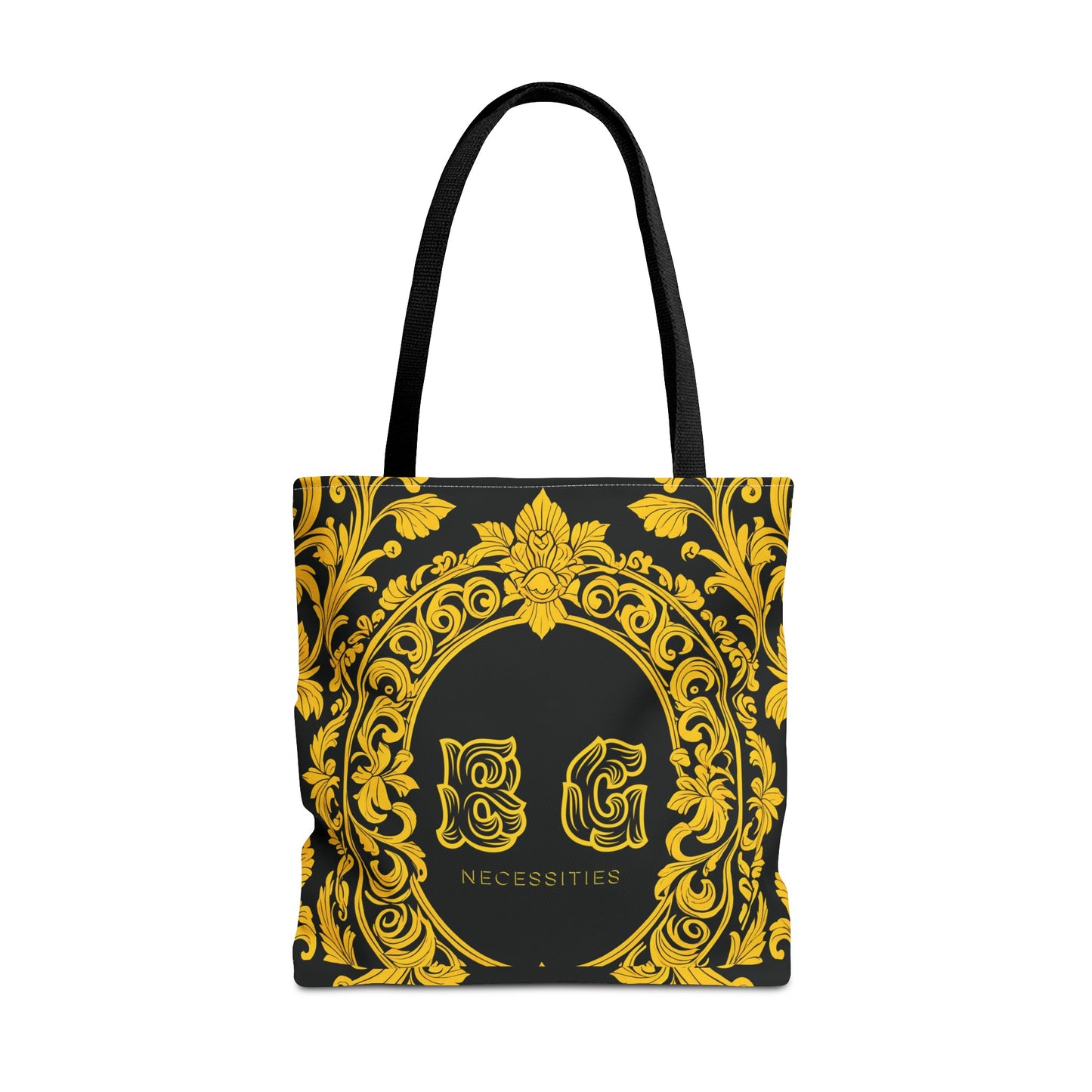 Burning Guitars Necessities Black & Yellow Vintage Tote Bag